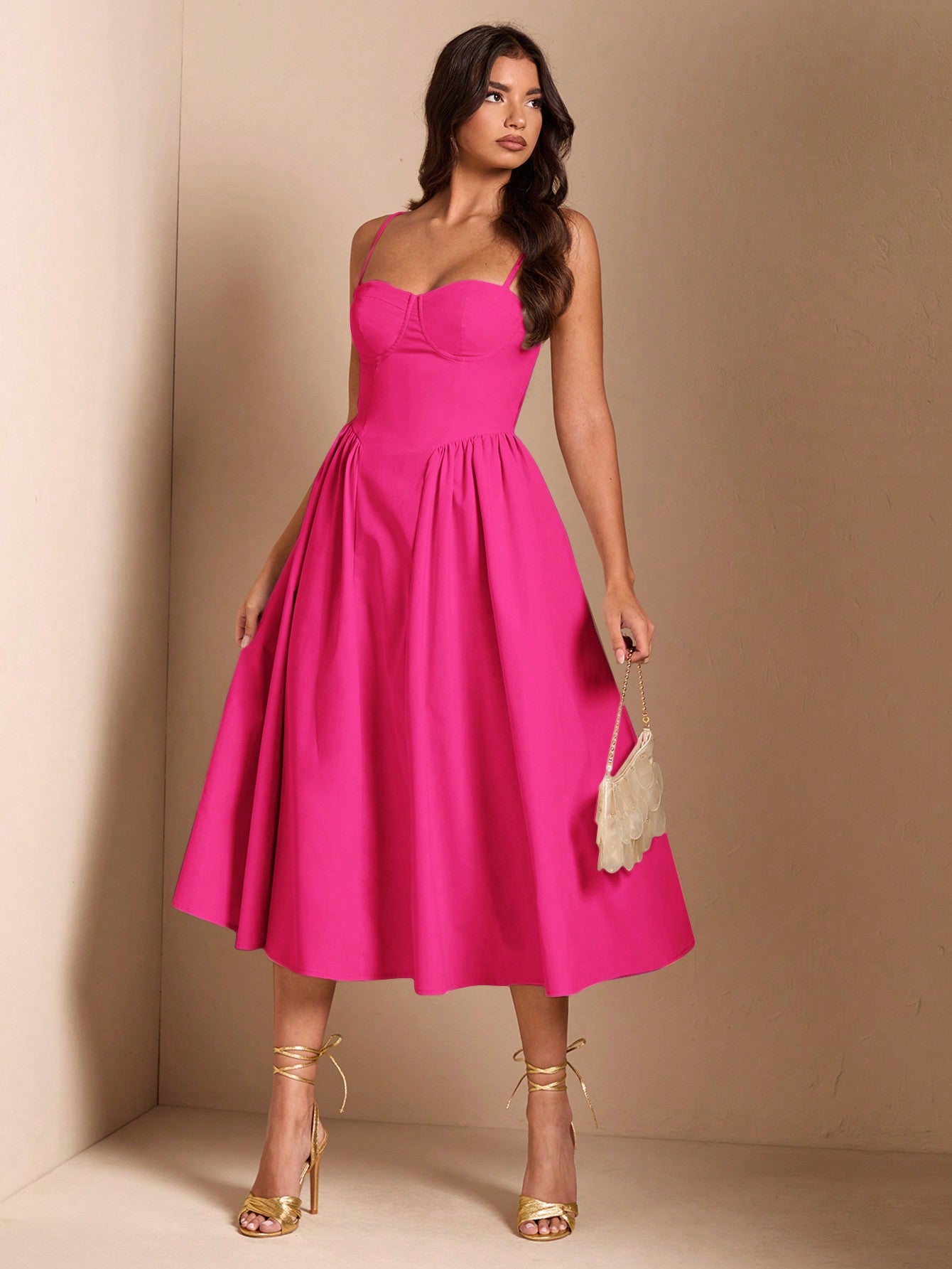 SHEIN BAE Élégante robe longue en tulle pour femmes, convient pour les sorties décontractées, les sorties, les fêtes de boîte de nuit, la saison d'automne
