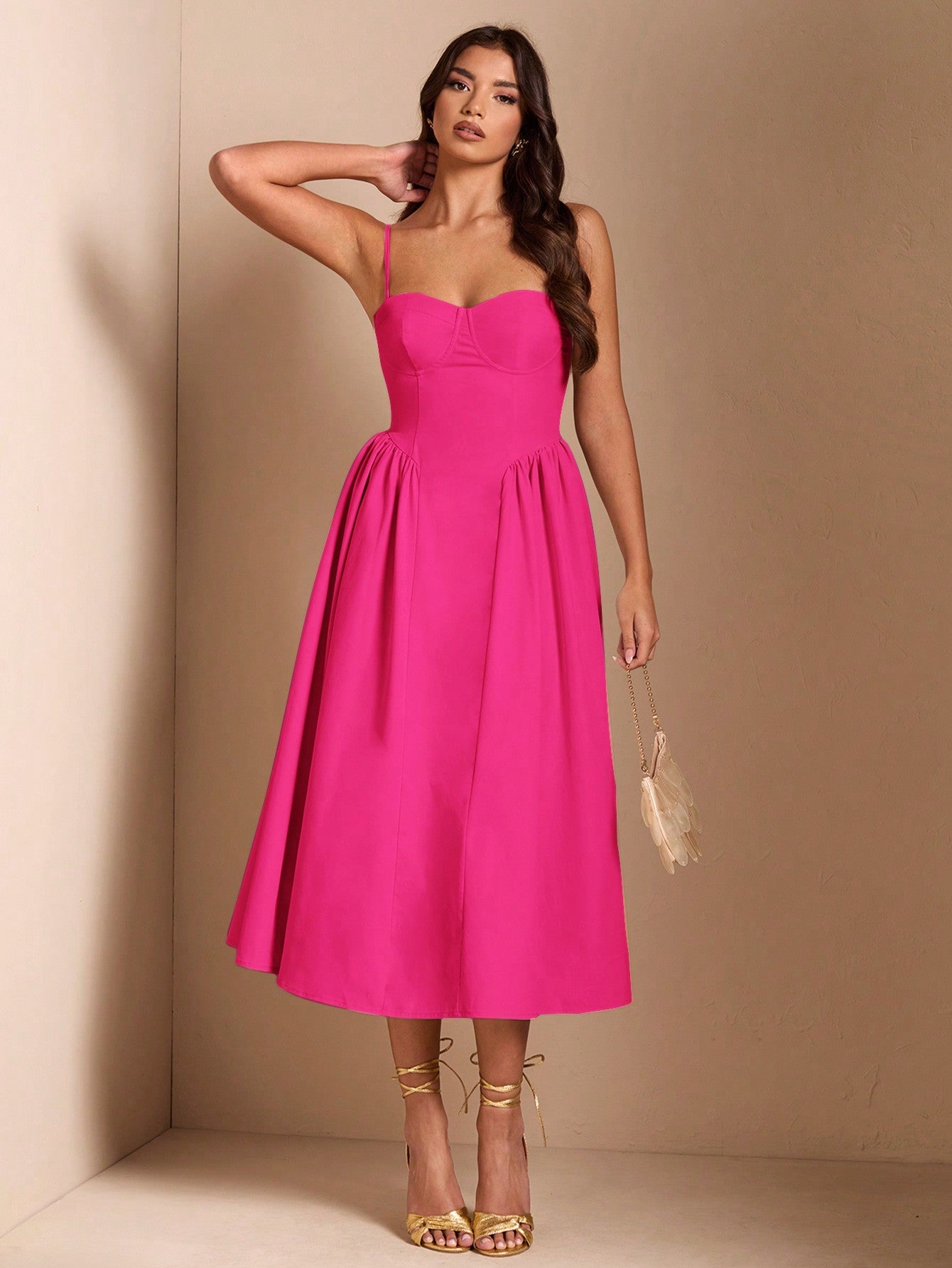 SHEIN BAE Élégante robe longue en tulle pour femmes, convient pour les sorties décontractées, les sorties, les fêtes de boîte de nuit, la saison d'automne