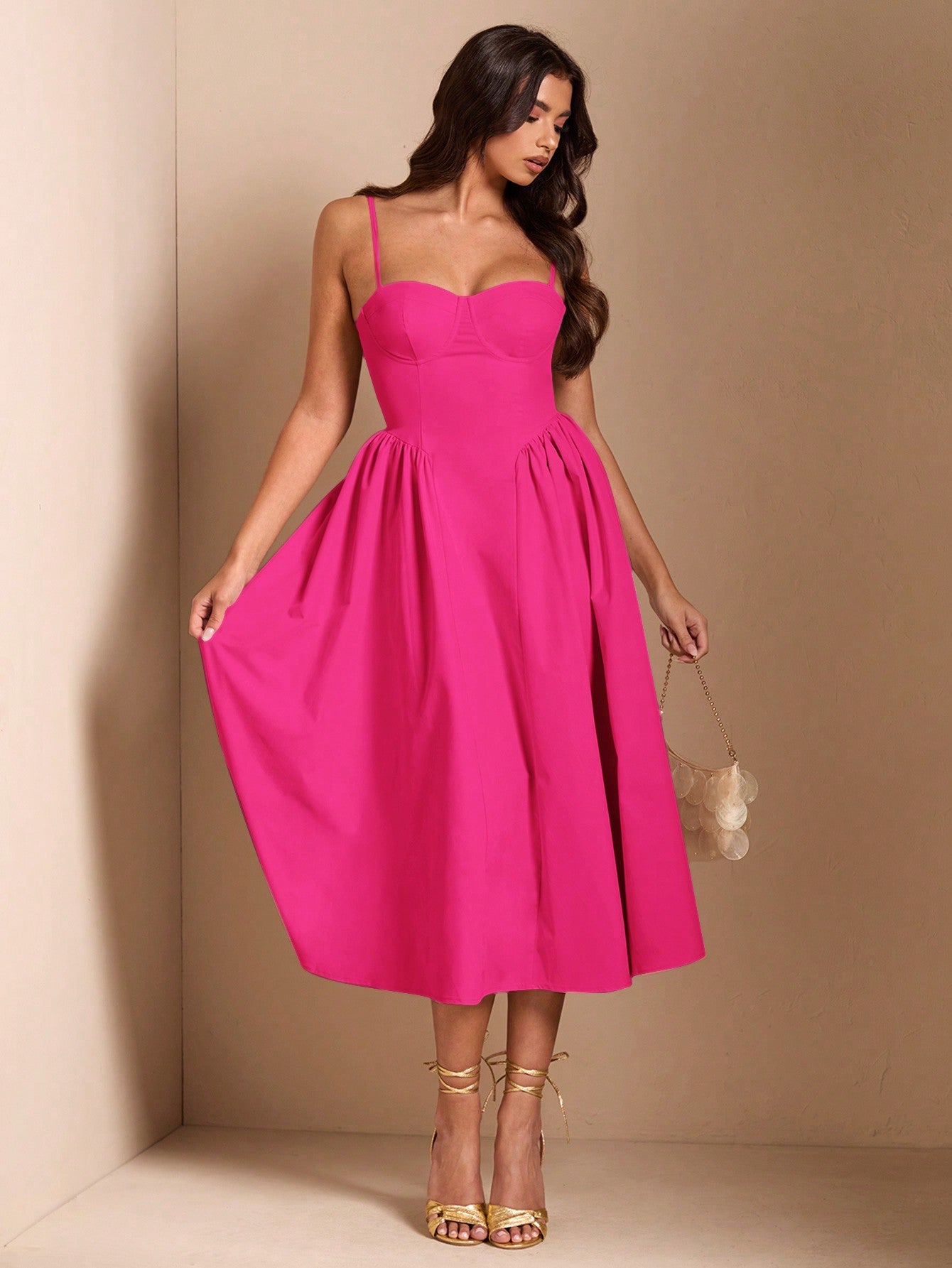 SHEIN BAE Élégante robe longue en tulle pour femmes, convient pour les sorties décontractées, les sorties, les fêtes de boîte de nuit, la saison d'automne