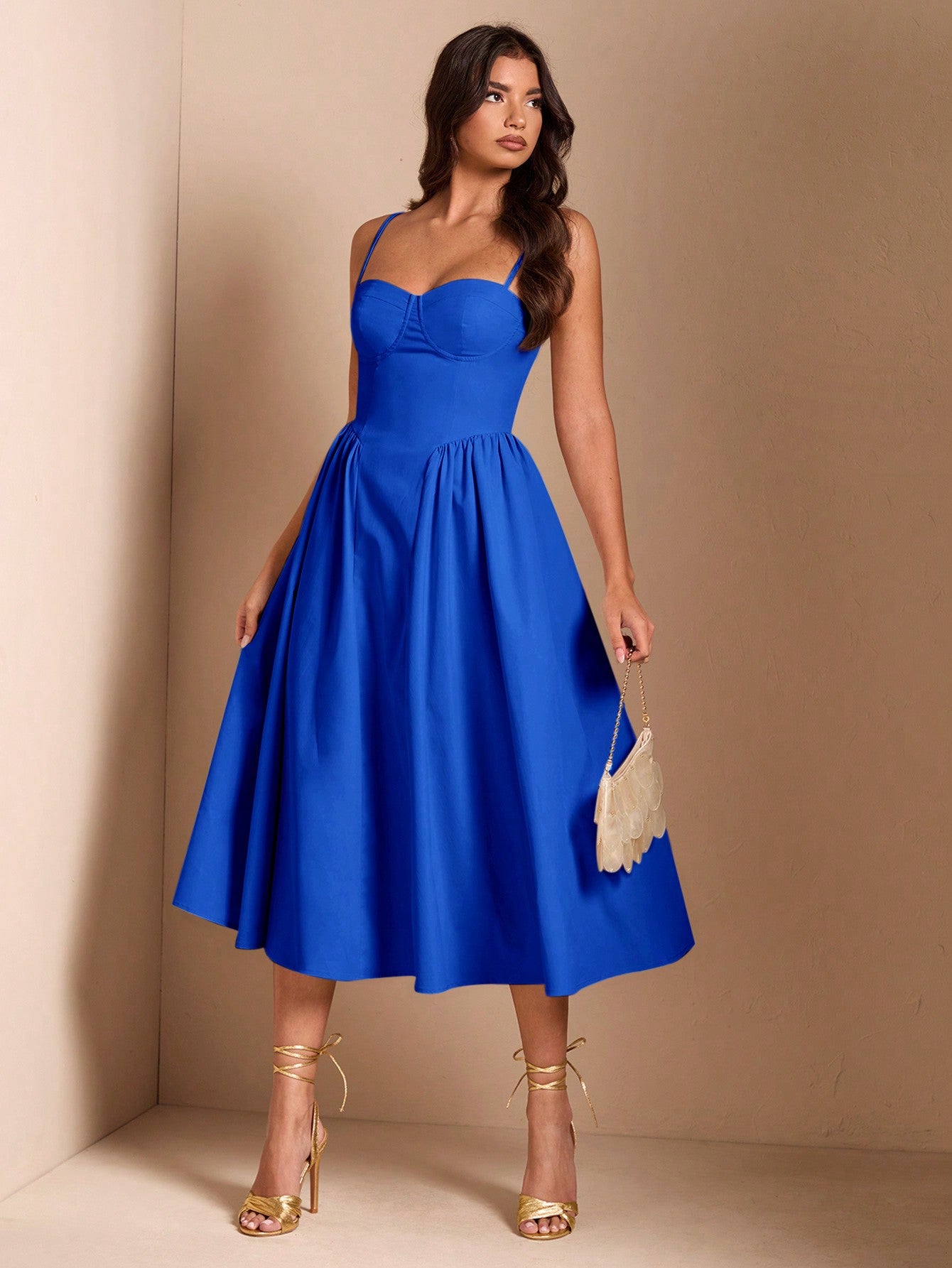 SHEIN BAE Élégante robe longue en tulle pour femmes, convient pour les sorties décontractées, les sorties, les fêtes de boîte de nuit, la saison d'automne