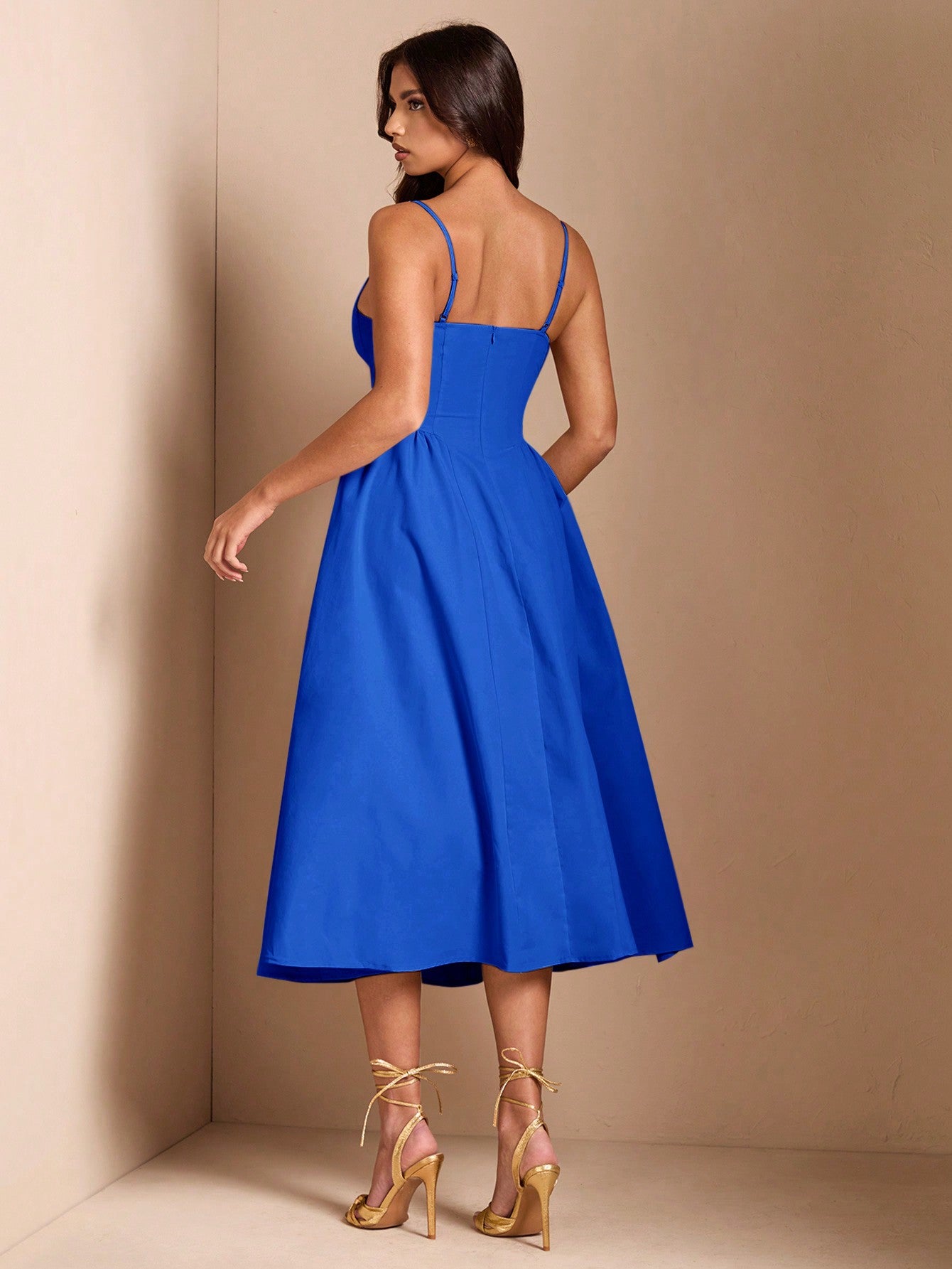 SHEIN BAE Élégante robe longue en tulle pour femmes, convient pour les sorties décontractées, les sorties, les fêtes de boîte de nuit, la saison d'automne