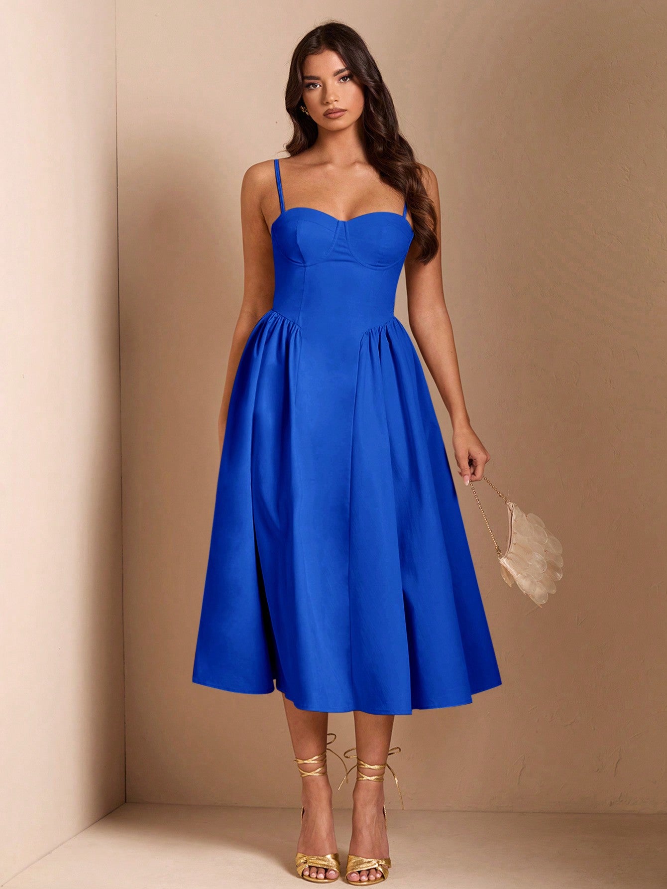 SHEIN BAE Élégante robe longue en tulle pour femmes, convient pour les sorties décontractées, les sorties, les fêtes de boîte de nuit, la saison d'automne