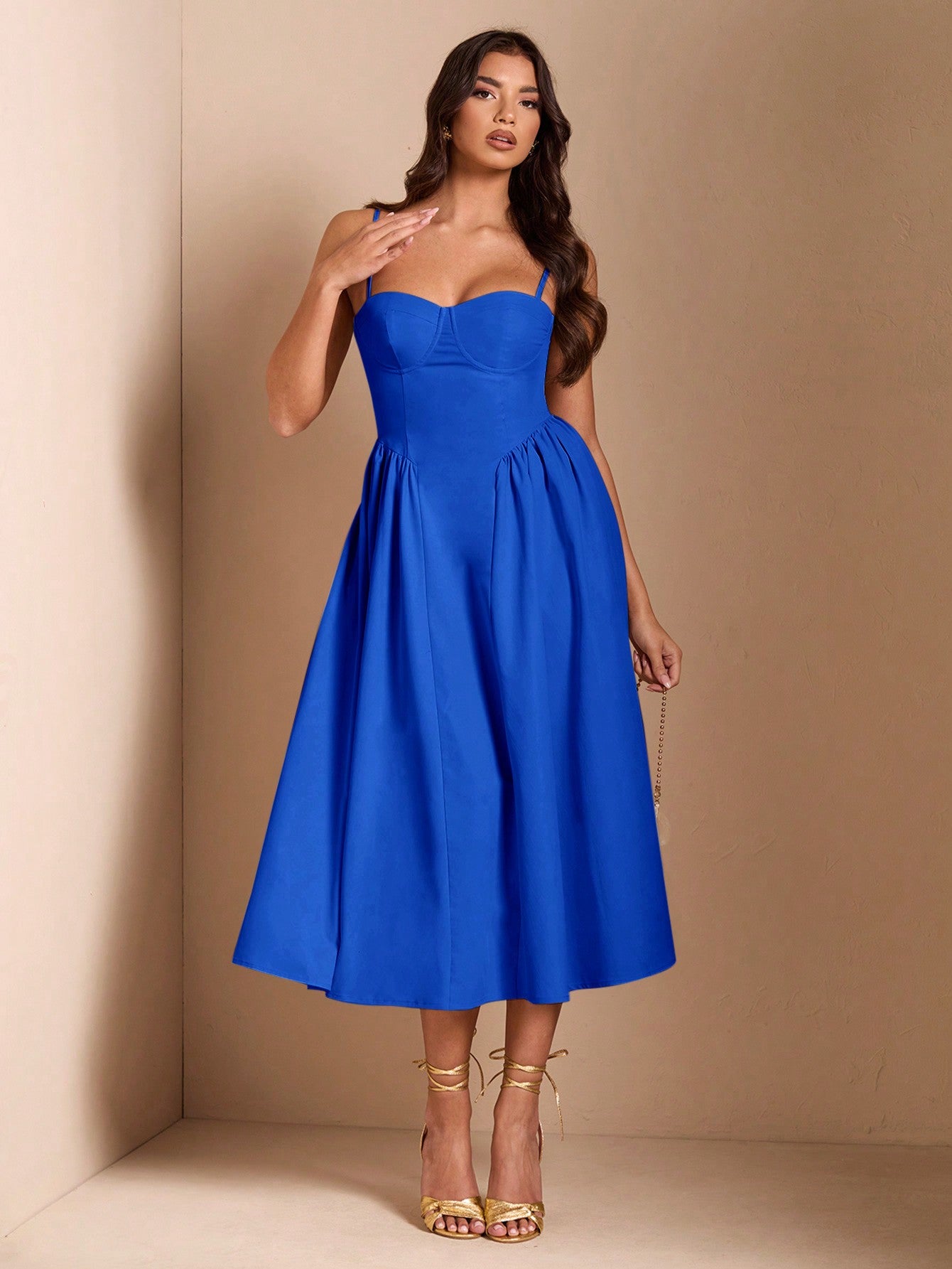 SHEIN BAE Élégante robe longue en tulle pour femmes, convient pour les sorties décontractées, les sorties, les fêtes de boîte de nuit, la saison d'automne