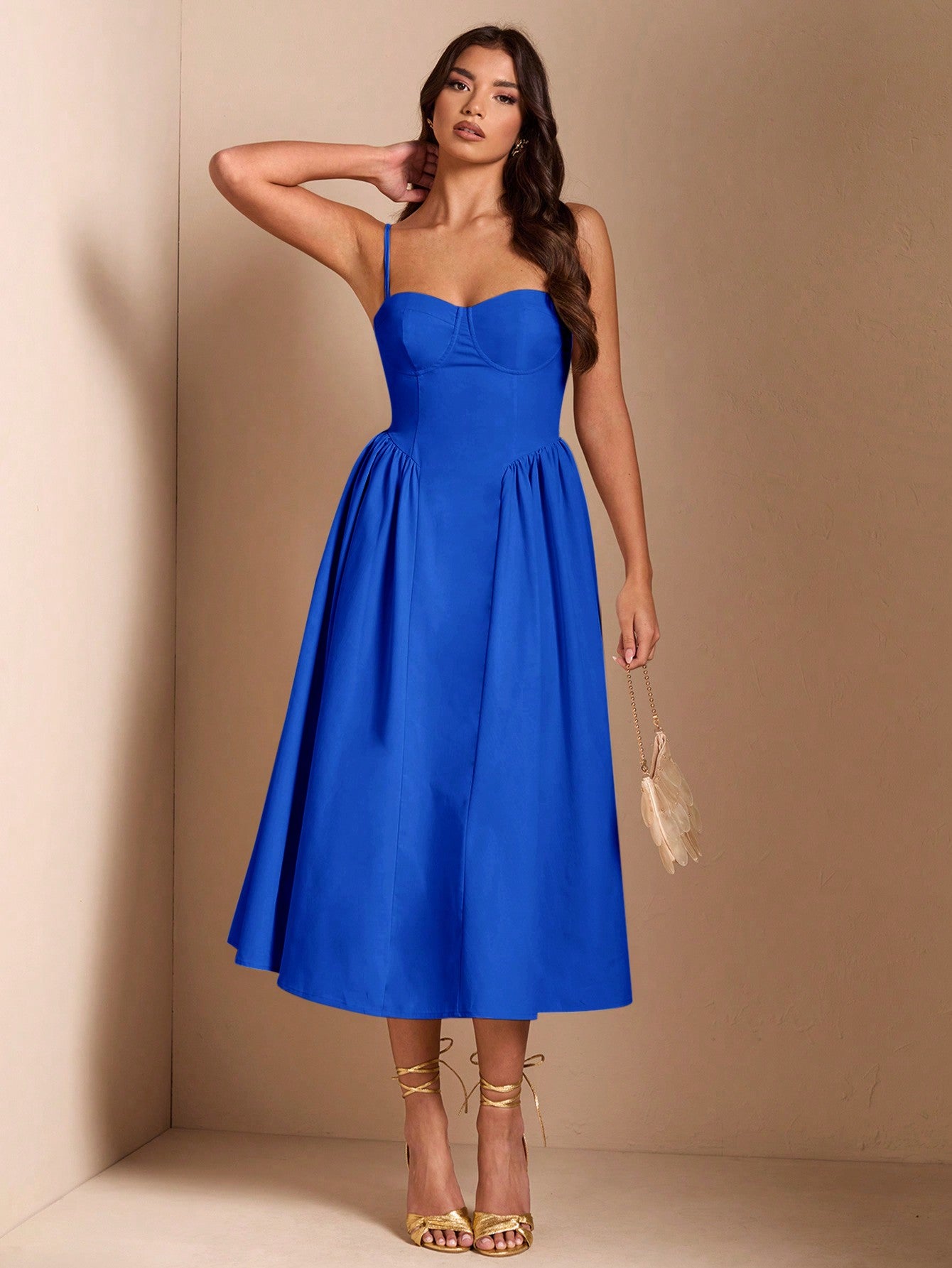 SHEIN BAE Élégante robe longue en tulle pour femmes, convient pour les sorties décontractées, les sorties, les fêtes de boîte de nuit, la saison d'automne