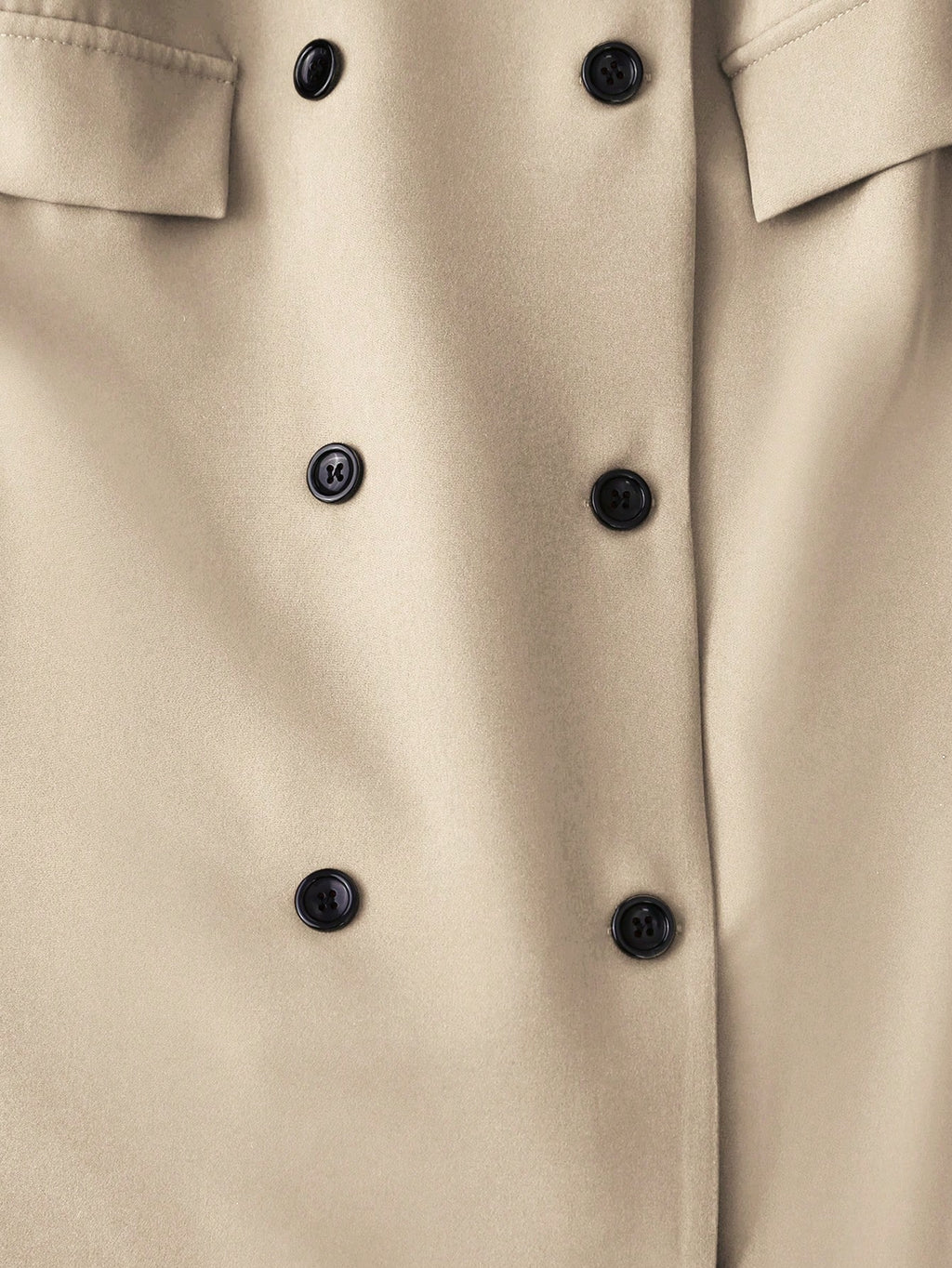 SHEIN Clasi Blazer sans manches à double boutonnage de couleur unie décontracté