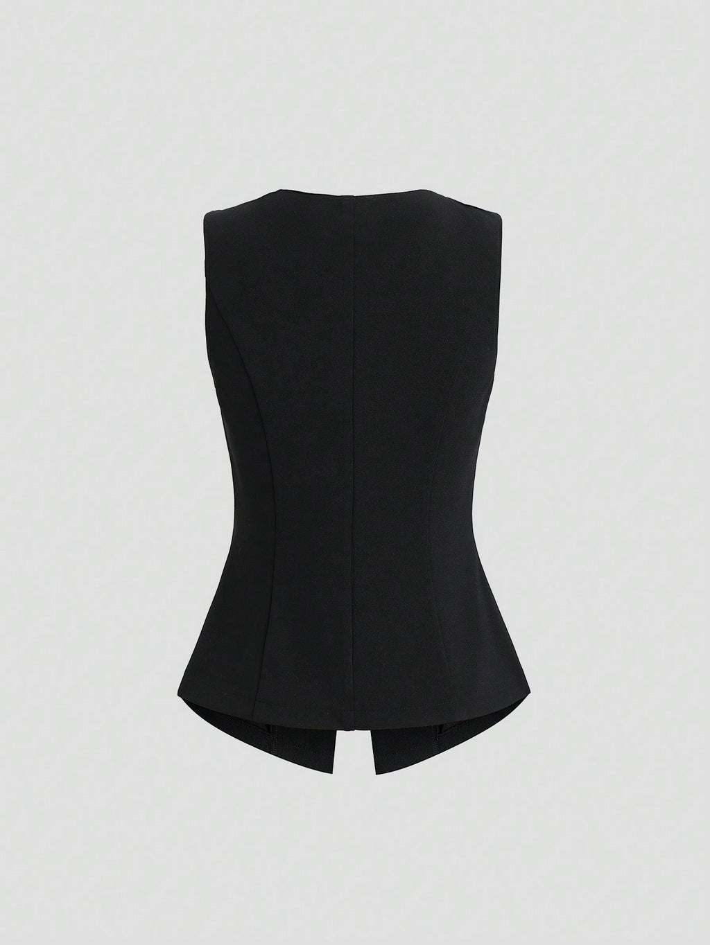 Sweetra Blazer sans manches basique de style français pour femmes avec boutons en métal, fin
