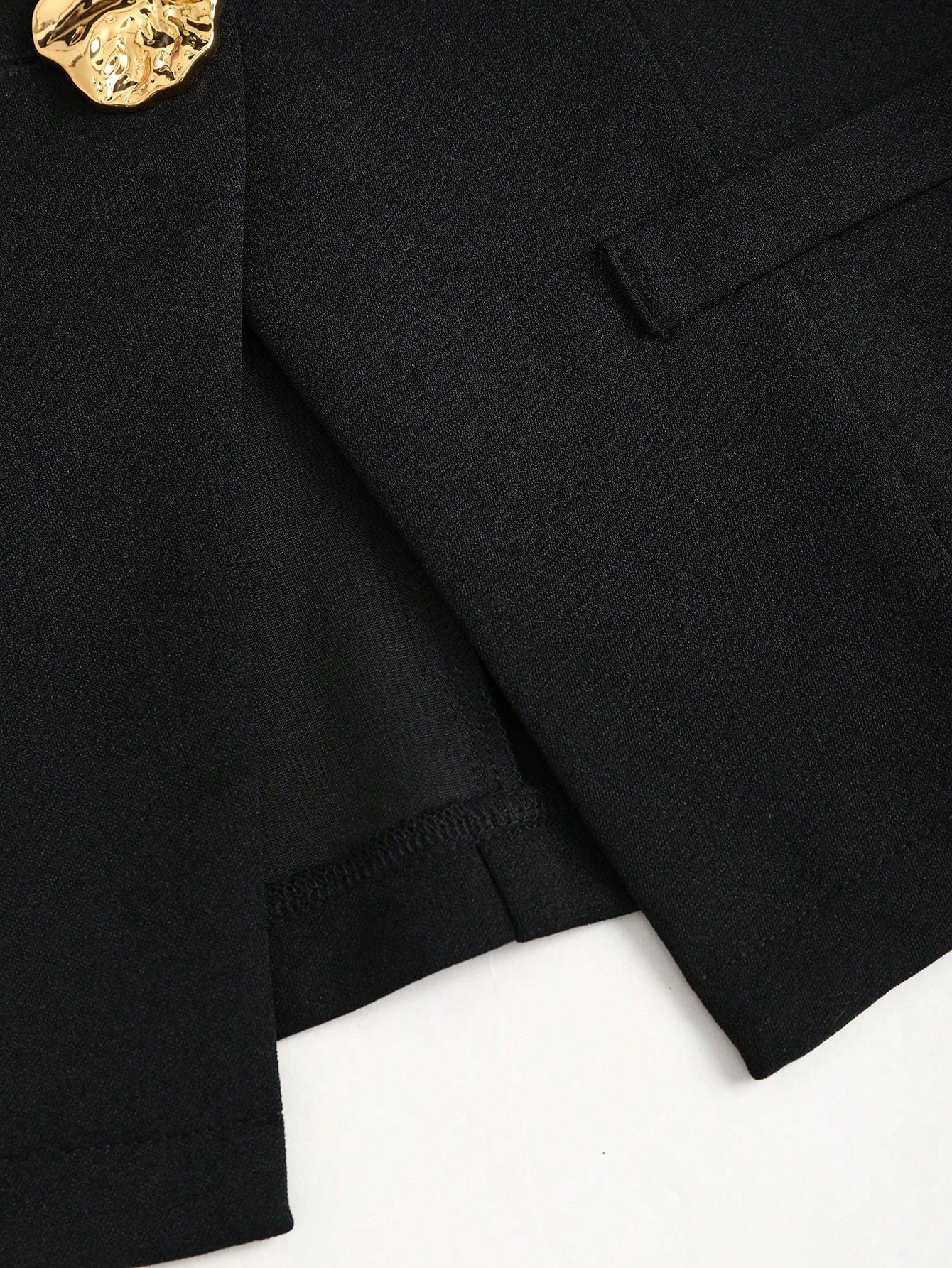 Sweetra Blazer sans manches basique de style français pour femmes avec boutons en métal, fin
