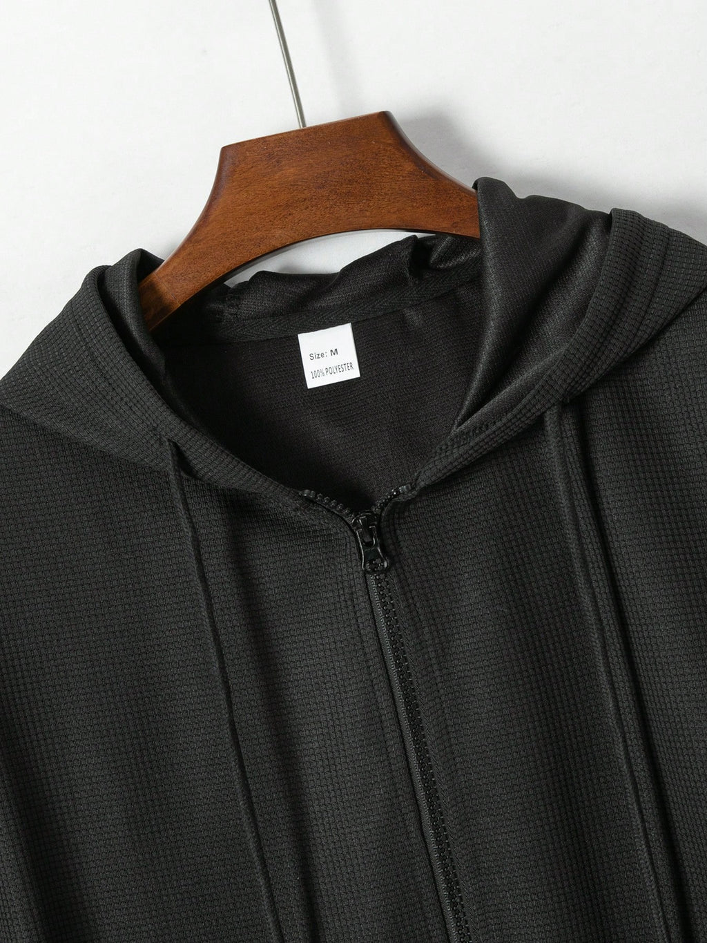 Ensemble veste décontractée pour homme, veste à capuche zippée en patchwork gaufré + pantalon long de sport 2 pièces
