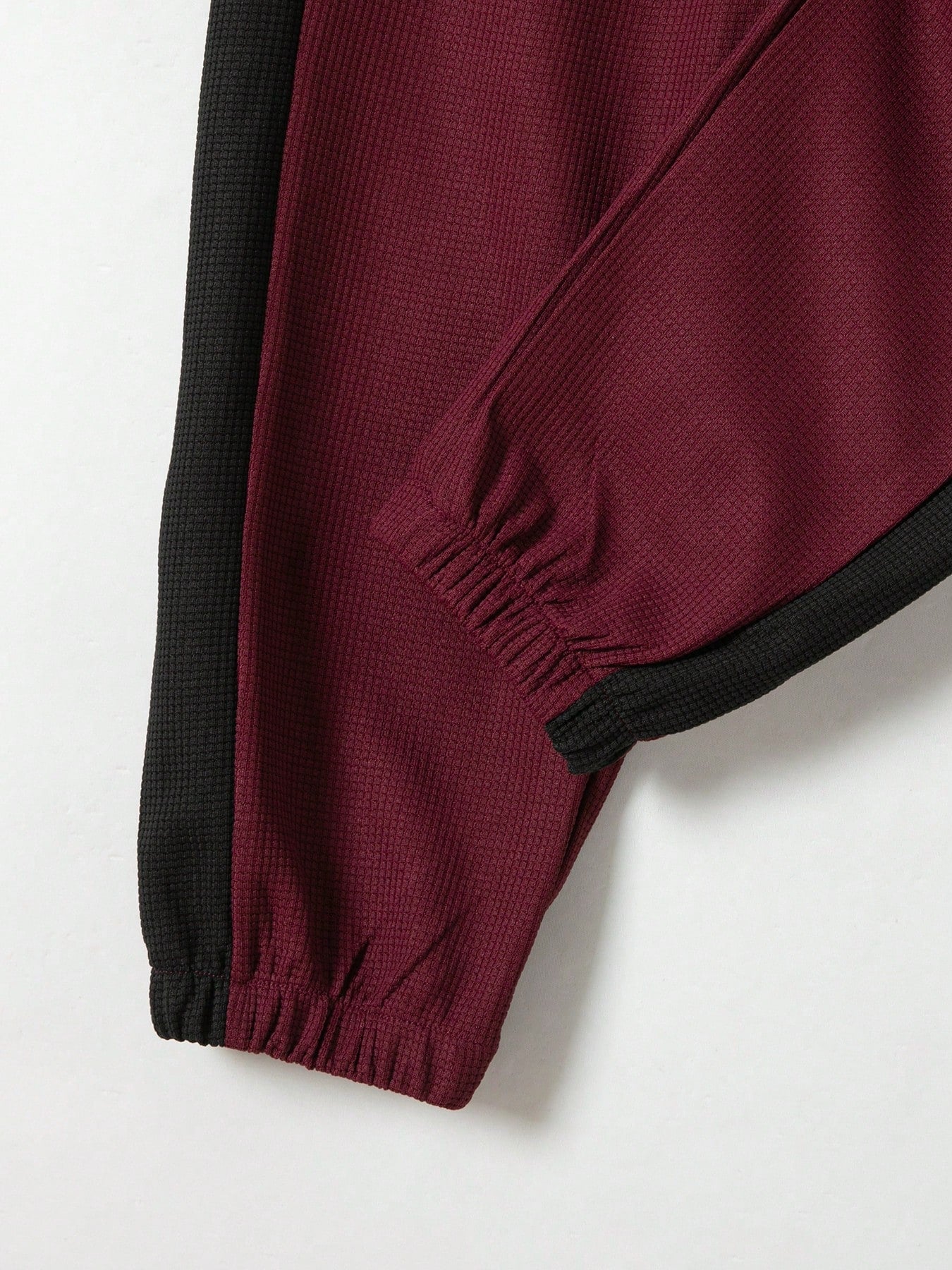 Ensemble veste décontractée pour homme, veste à capuche zippée en patchwork gaufré + pantalon long de sport 2 pièces