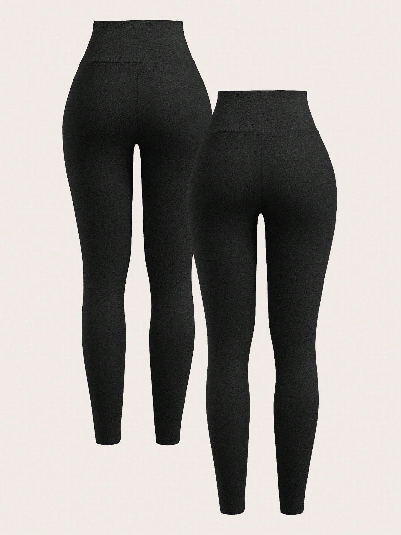 SHEIN EZwear Leggings décontracté moulants asymétriques taille étroite de couleur unie pour femmes