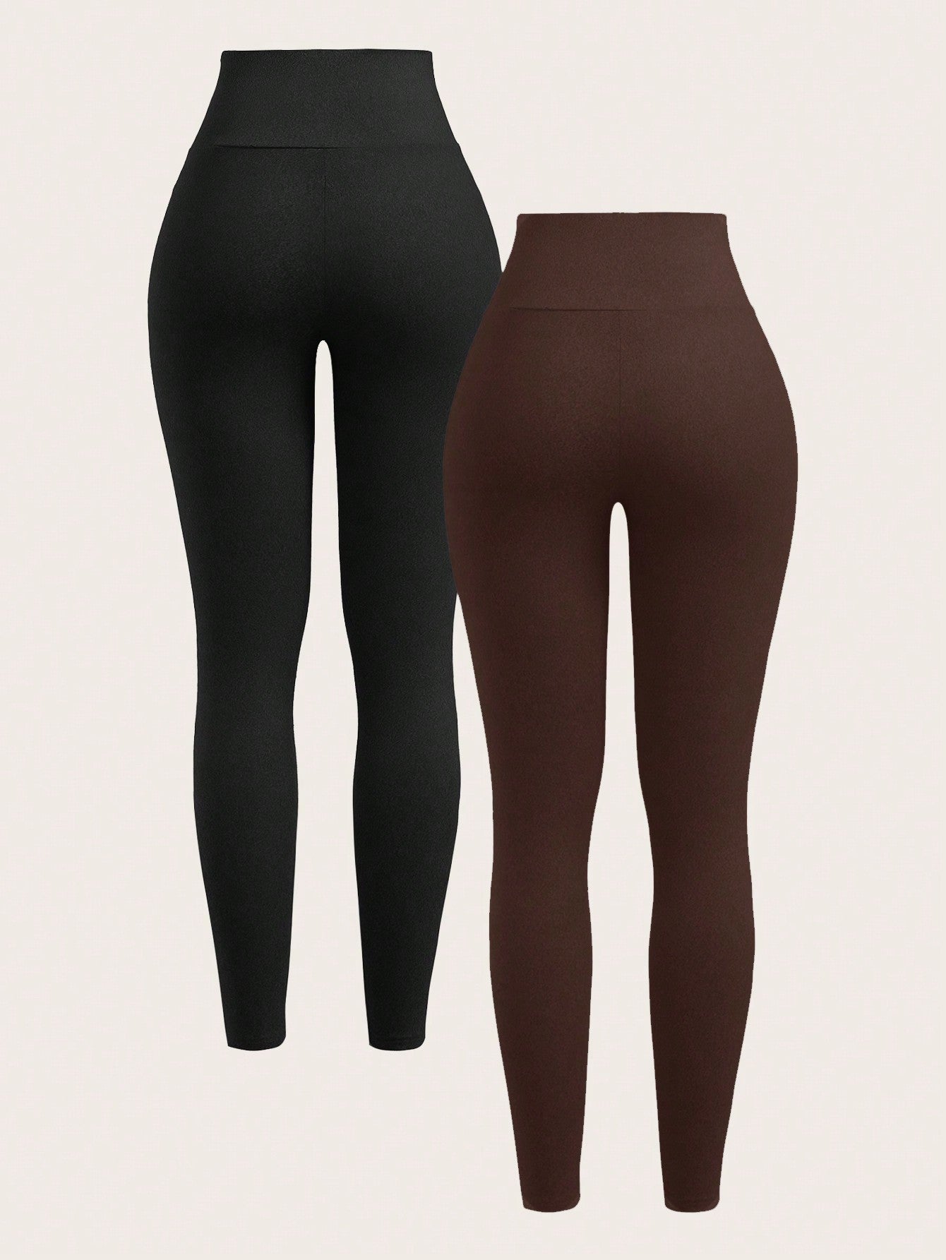 SHEIN EZwear Leggings décontracté moulants asymétriques taille étroite de couleur unie pour femmes