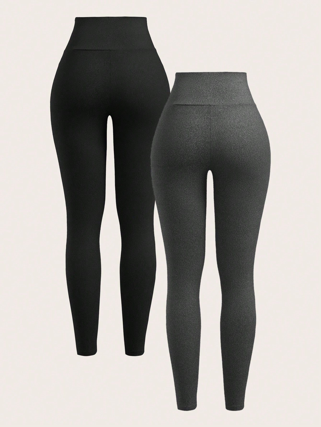 SHEIN EZwear Leggings décontracté moulants asymétriques taille étroite de couleur unie pour femmes