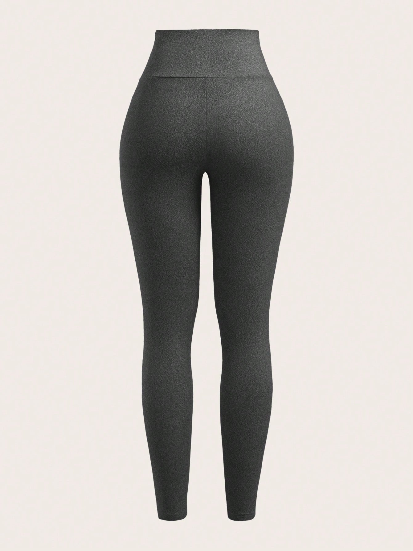 SHEIN EZwear Leggings décontracté moulants asymétriques taille étroite de couleur unie pour femmes