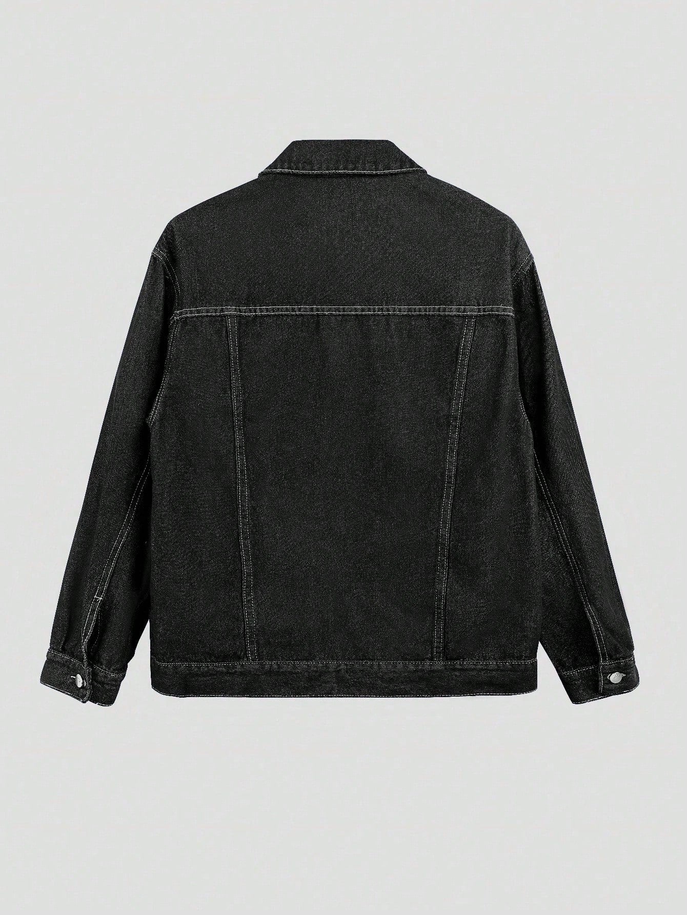 Veste en jean décontractée et pour hommes, style streetwear polyvalent et sportif pour étudiant