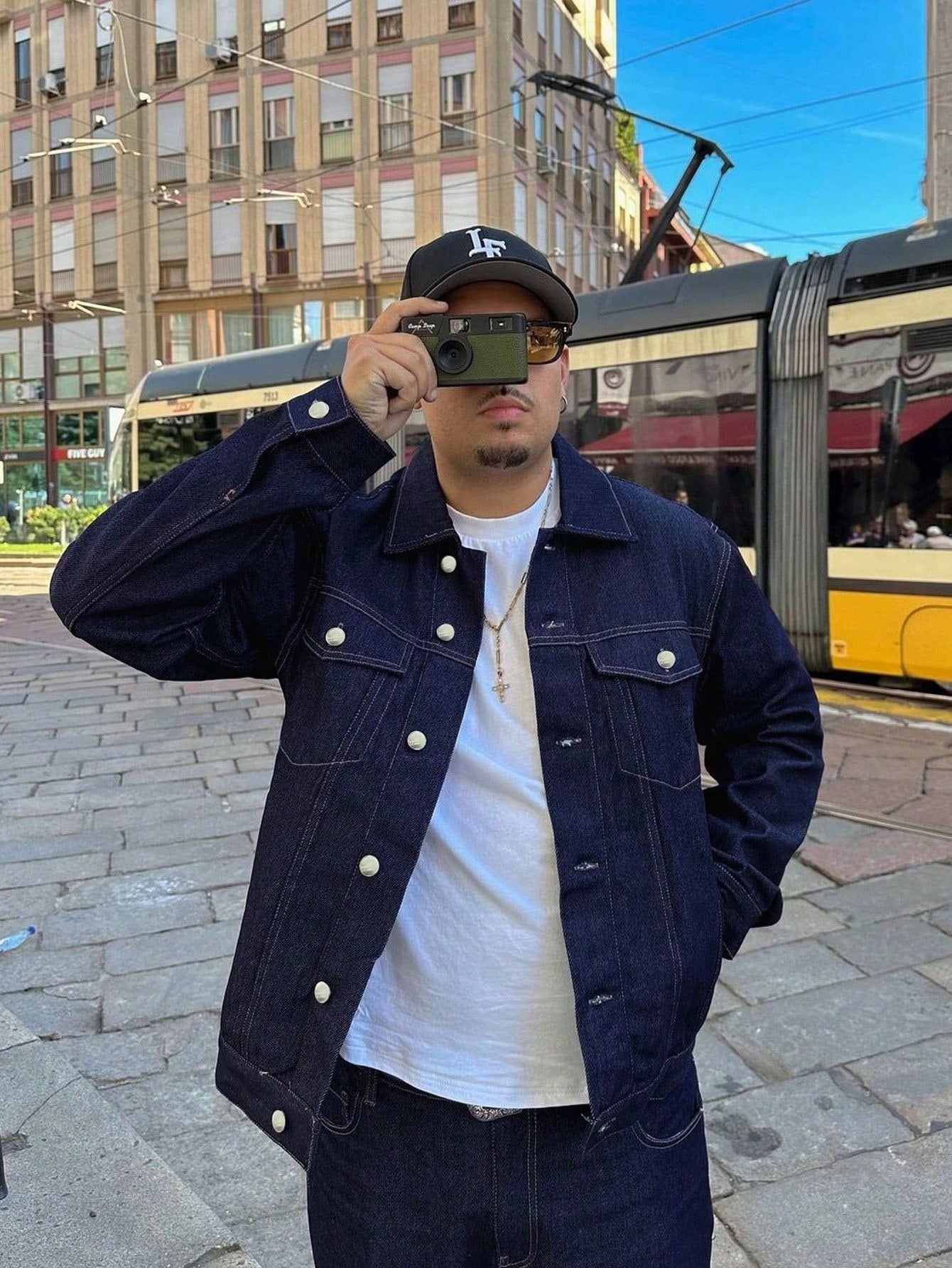 Veste en jean décontractée et pour hommes, style streetwear polyvalent et sportif pour étudiant
