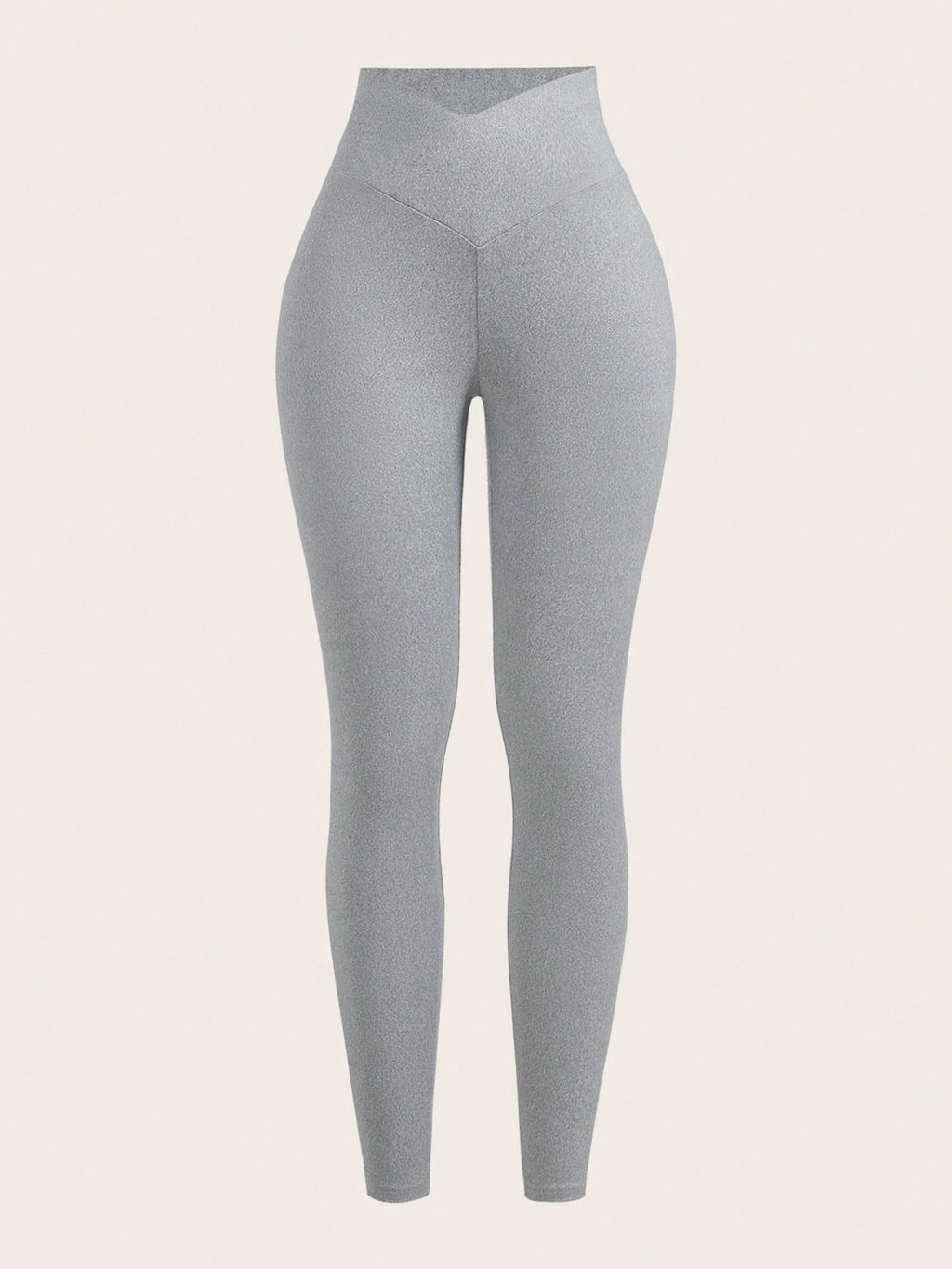 SHEIN EZwear Leggings décontracté moulants asymétriques taille étroite de couleur unie pour femmes