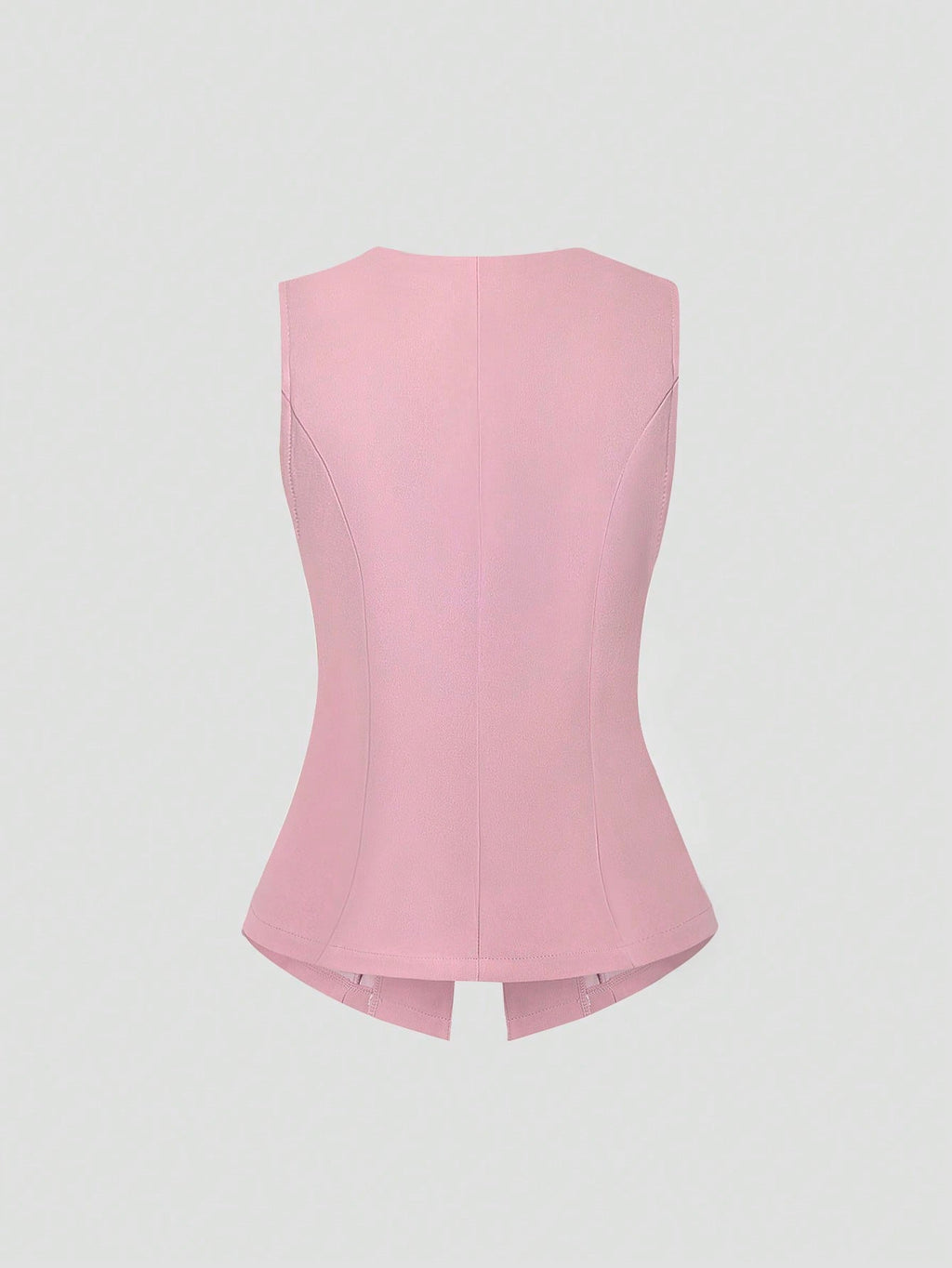Sweetra Blazer sans manches basique de style français pour femmes avec boutons en métal, fin