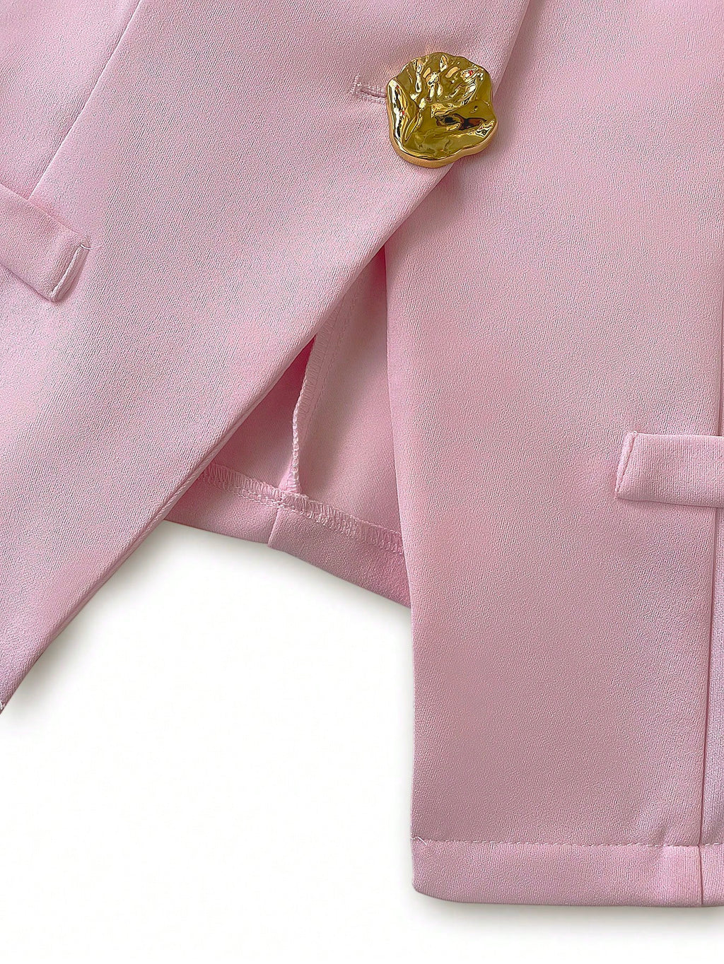 Sweetra Blazer sans manches basique de style français pour femmes avec boutons en métal, fin