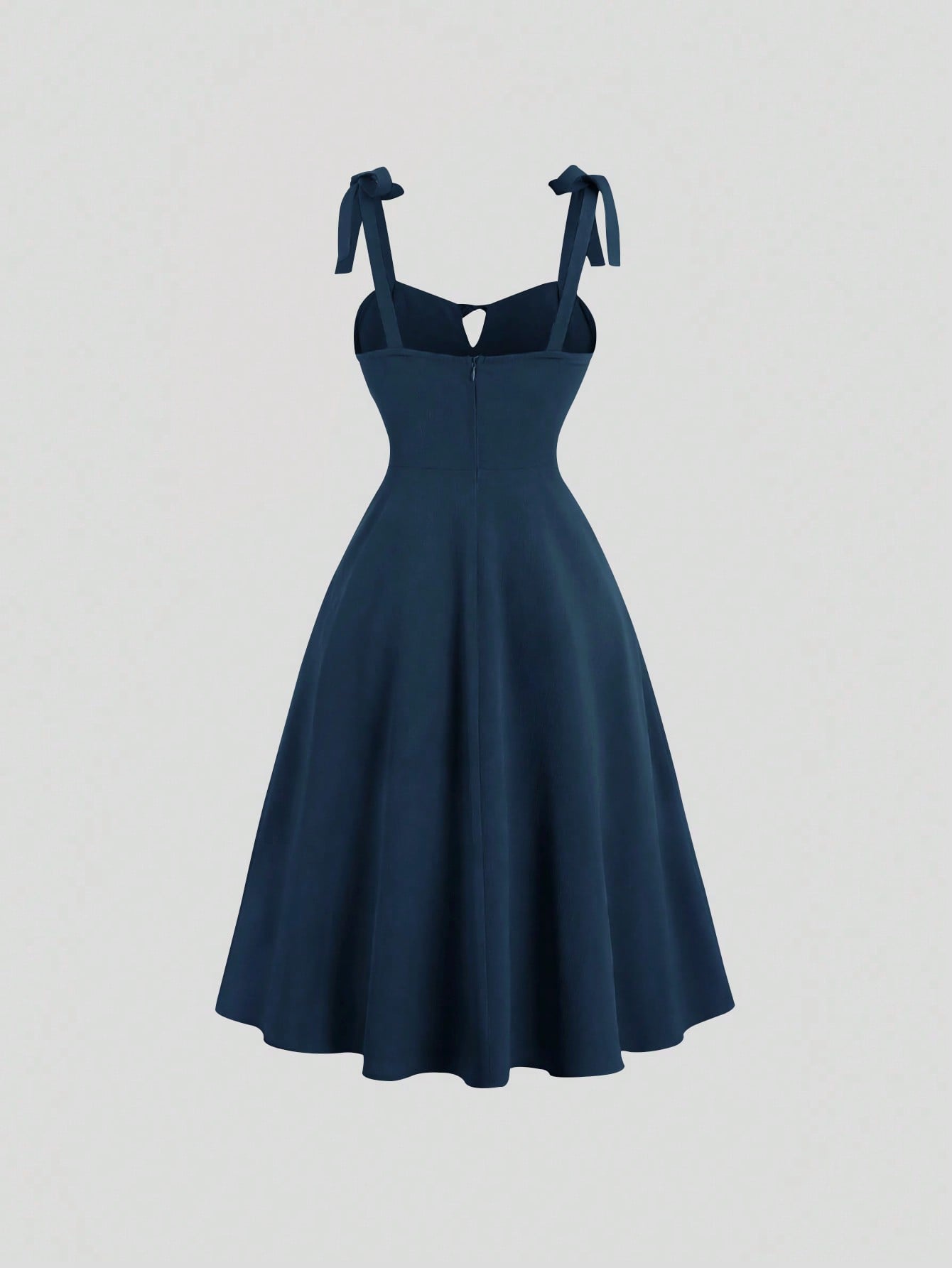 Sweetra Robe cache-cœur à lacets sans dos de couleur unie avec taille marquée, couleur bordeaux, tenue pour femme
