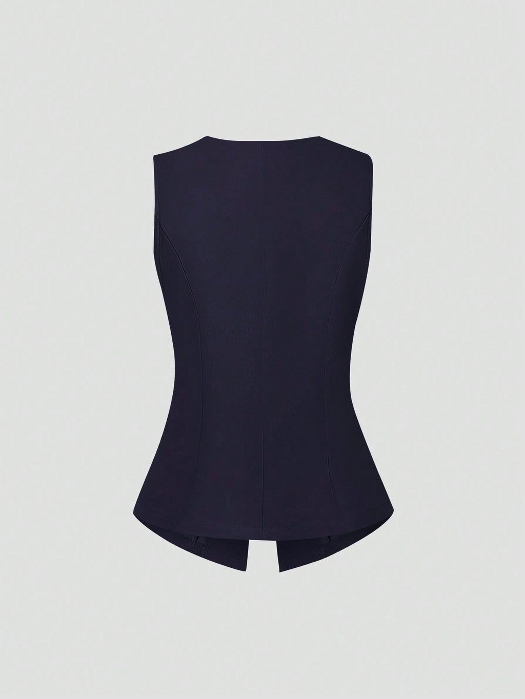 Sweetra Blazer sans manches basique de style français pour femmes avec boutons en métal, fin