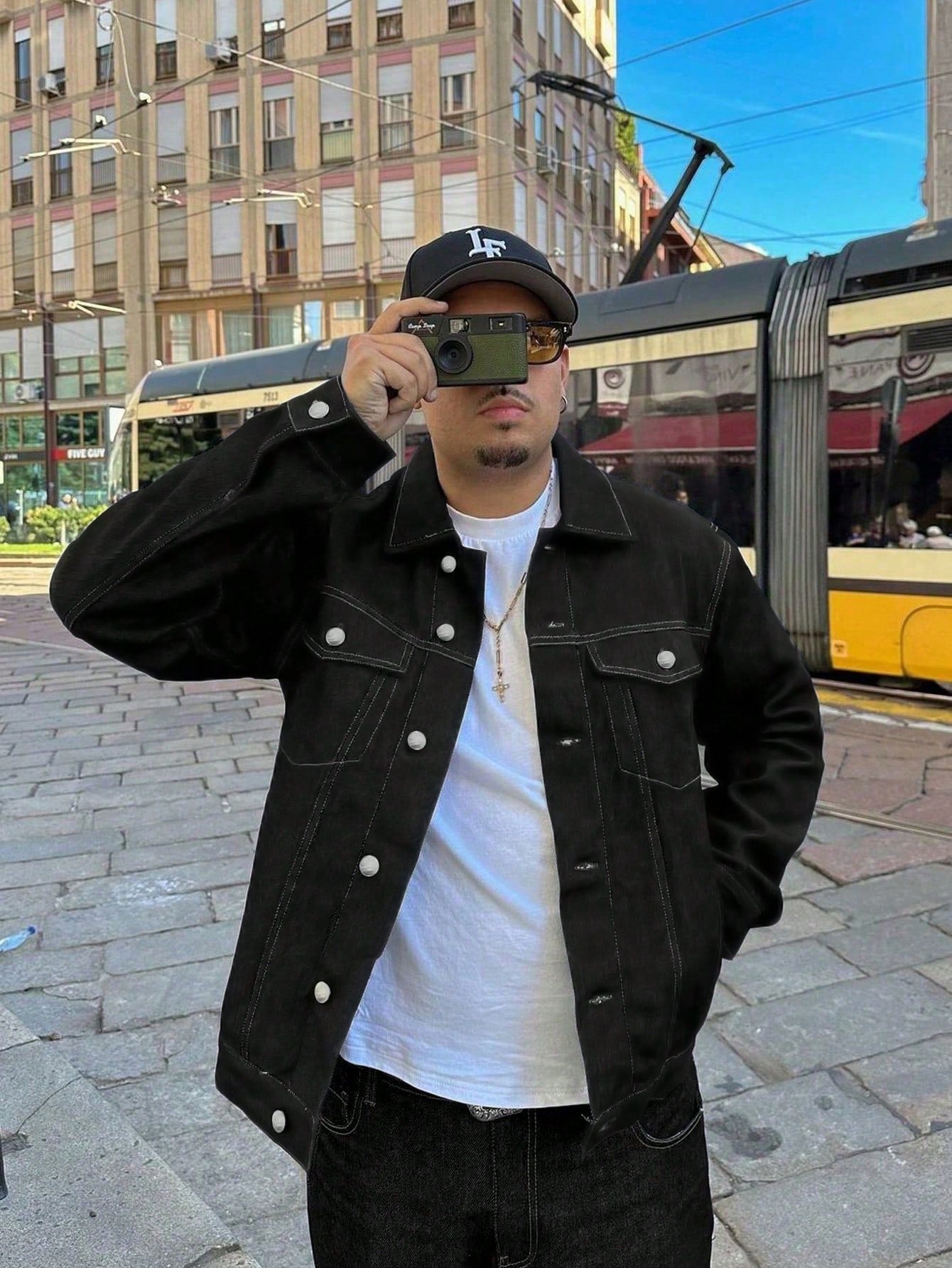 Veste en jean décontractée et pour hommes, style streetwear polyvalent et sportif pour étudiant