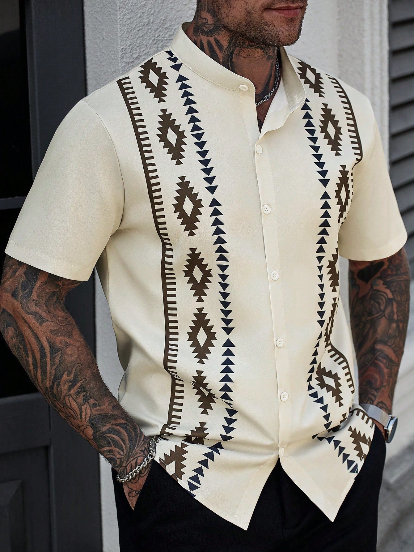 Manfinity CasualCool Chemise à manches courtes pour hommes