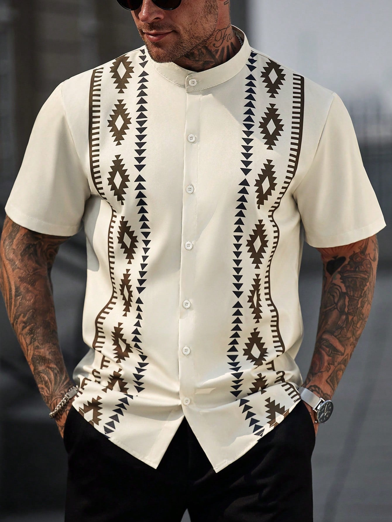 Manfinity CasualCool Chemise à manches courtes pour hommes
