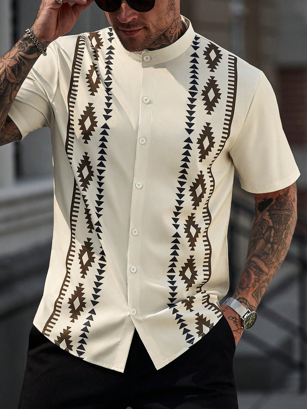 Manfinity CasualCool Chemise à manches courtes pour hommes
