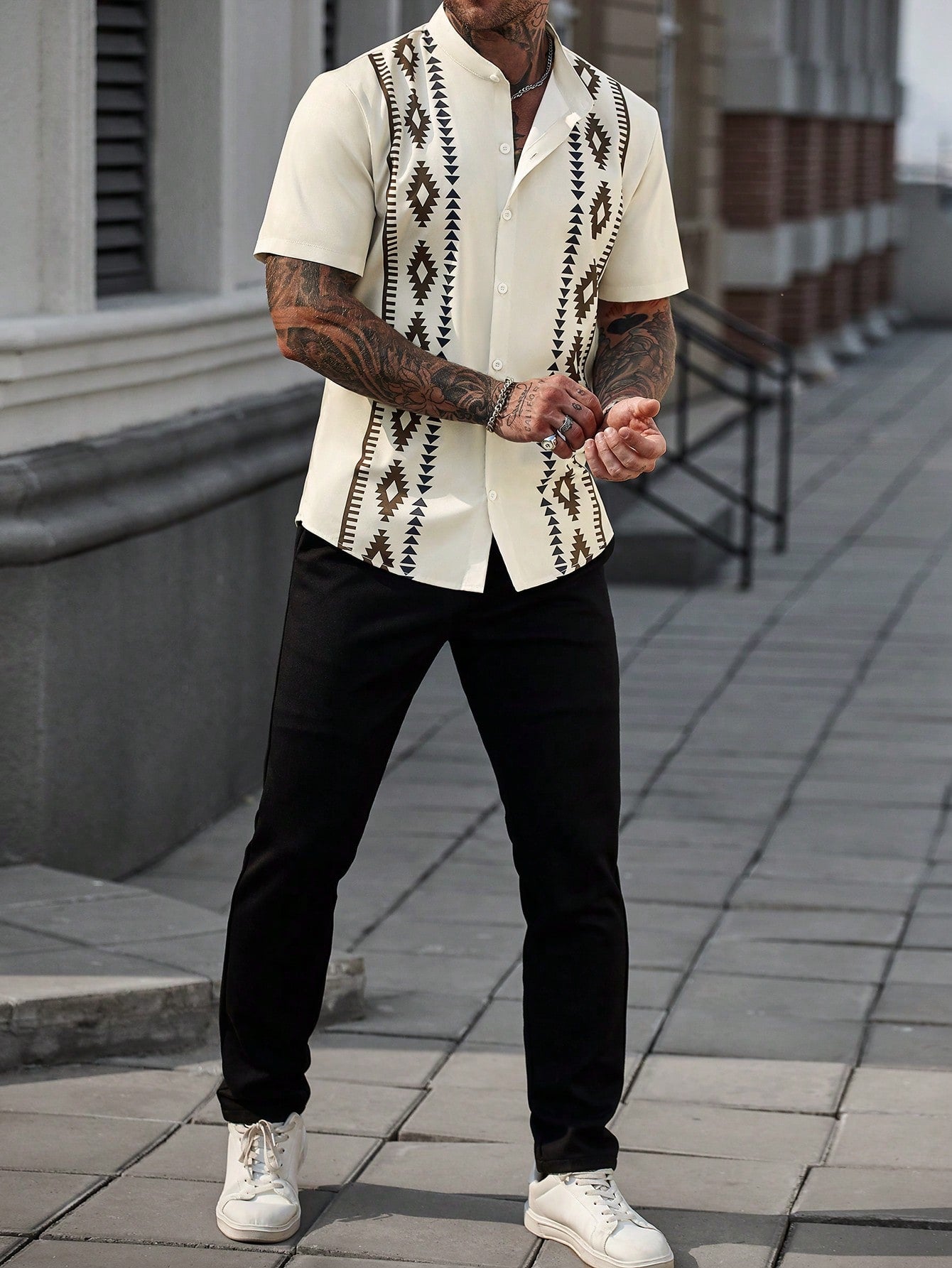 Manfinity CasualCool Chemise à manches courtes pour hommes