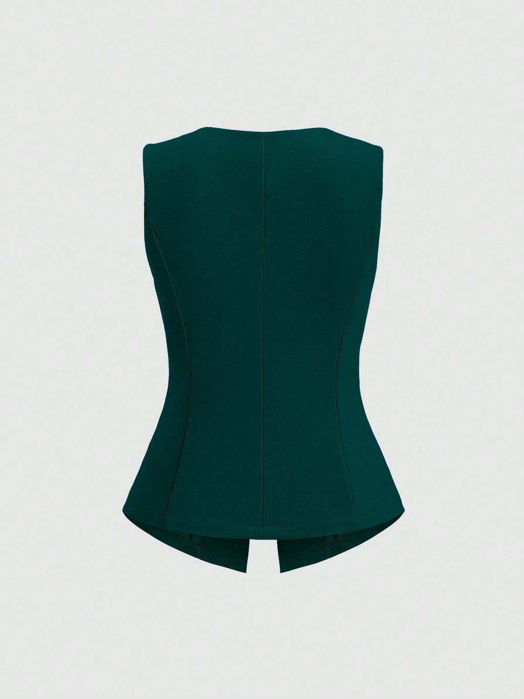 Sweetra Blazer sans manches basique de style français pour femmes avec boutons en métal, fin