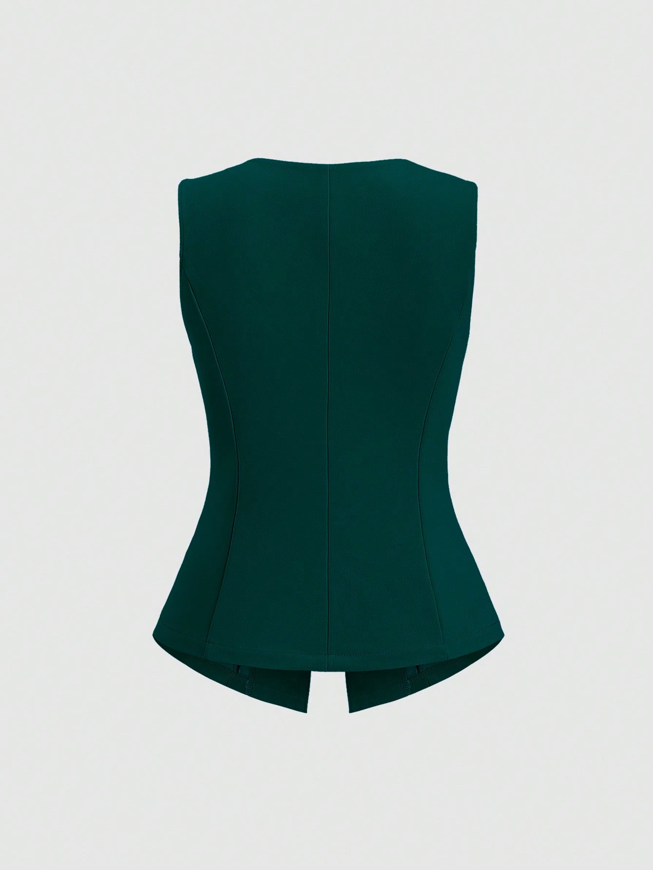 Sweetra Blazer sans manches basique de style français pour femmes avec boutons en métal, fin