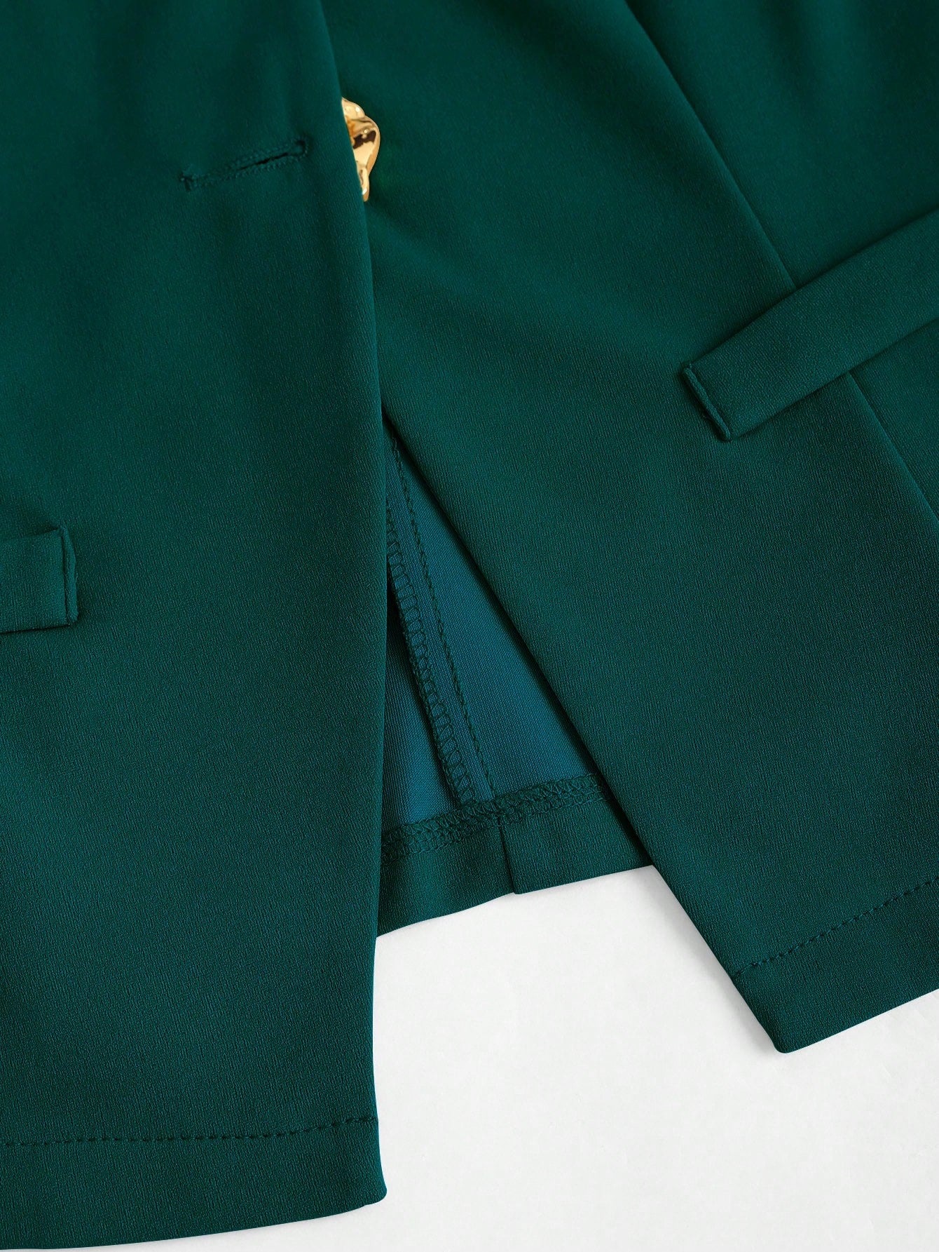 Sweetra Blazer sans manches basique de style français pour femmes avec boutons en métal, fin