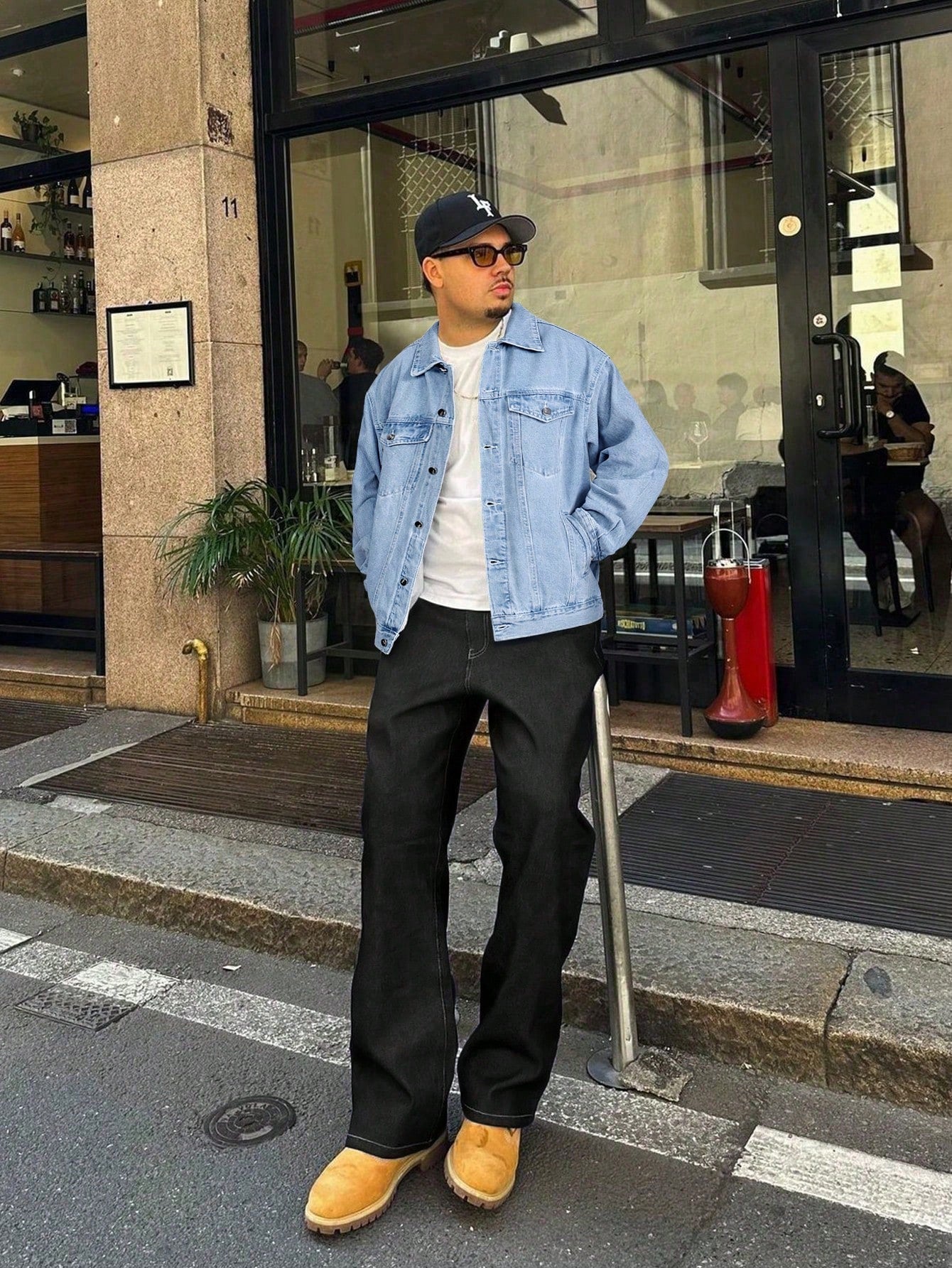 Veste en jean décontractée et pour hommes, style streetwear polyvalent et sportif pour étudiant