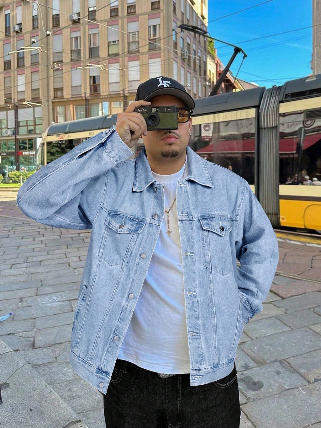 Veste en jean décontractée et pour hommes, style streetwear polyvalent et sportif pour étudiant