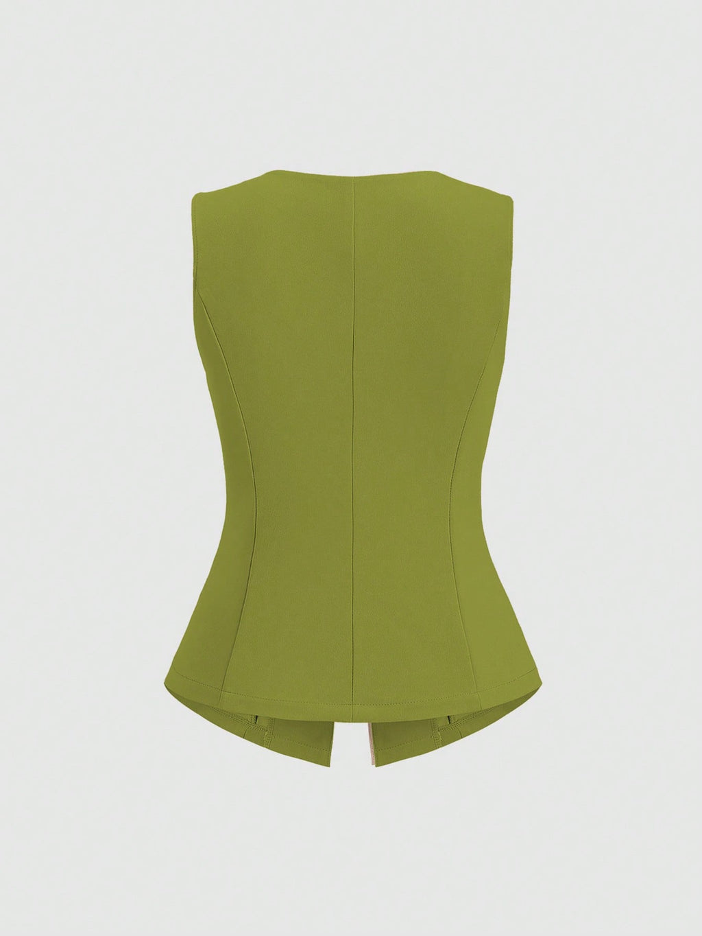 Sweetra Blazer sans manches basique de style français pour femmes avec boutons en métal, fin