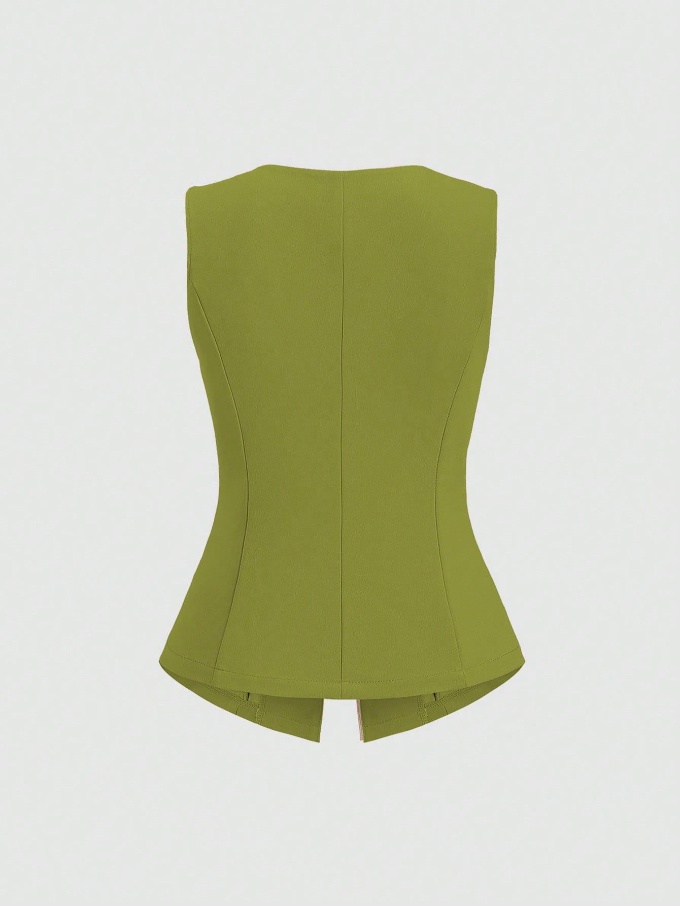 Sweetra Blazer sans manches basique de style français pour femmes avec boutons en métal, fin