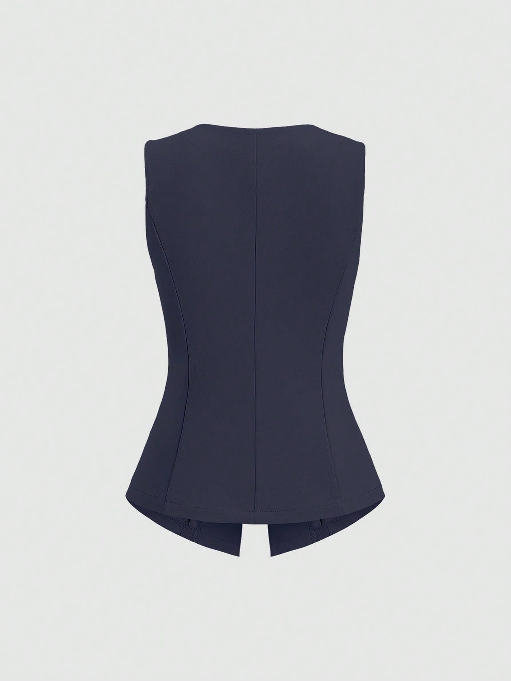 Sweetra Blazer sans manches basique de style français pour femmes avec boutons en métal, fin