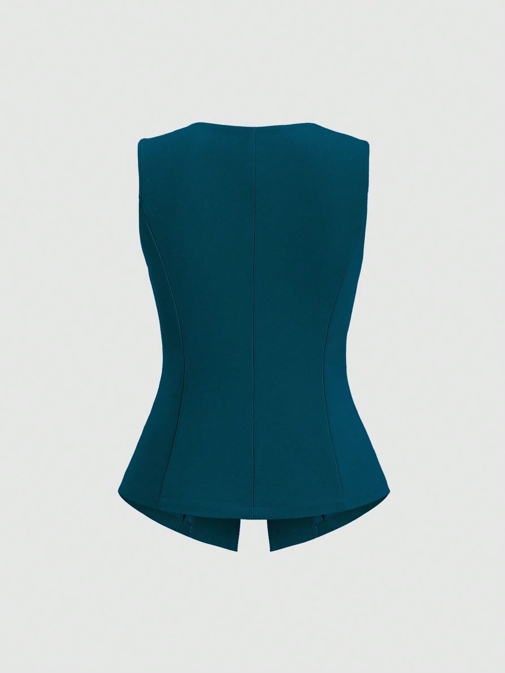 Sweetra Blazer sans manches basique de style français pour femmes avec boutons en métal, fin