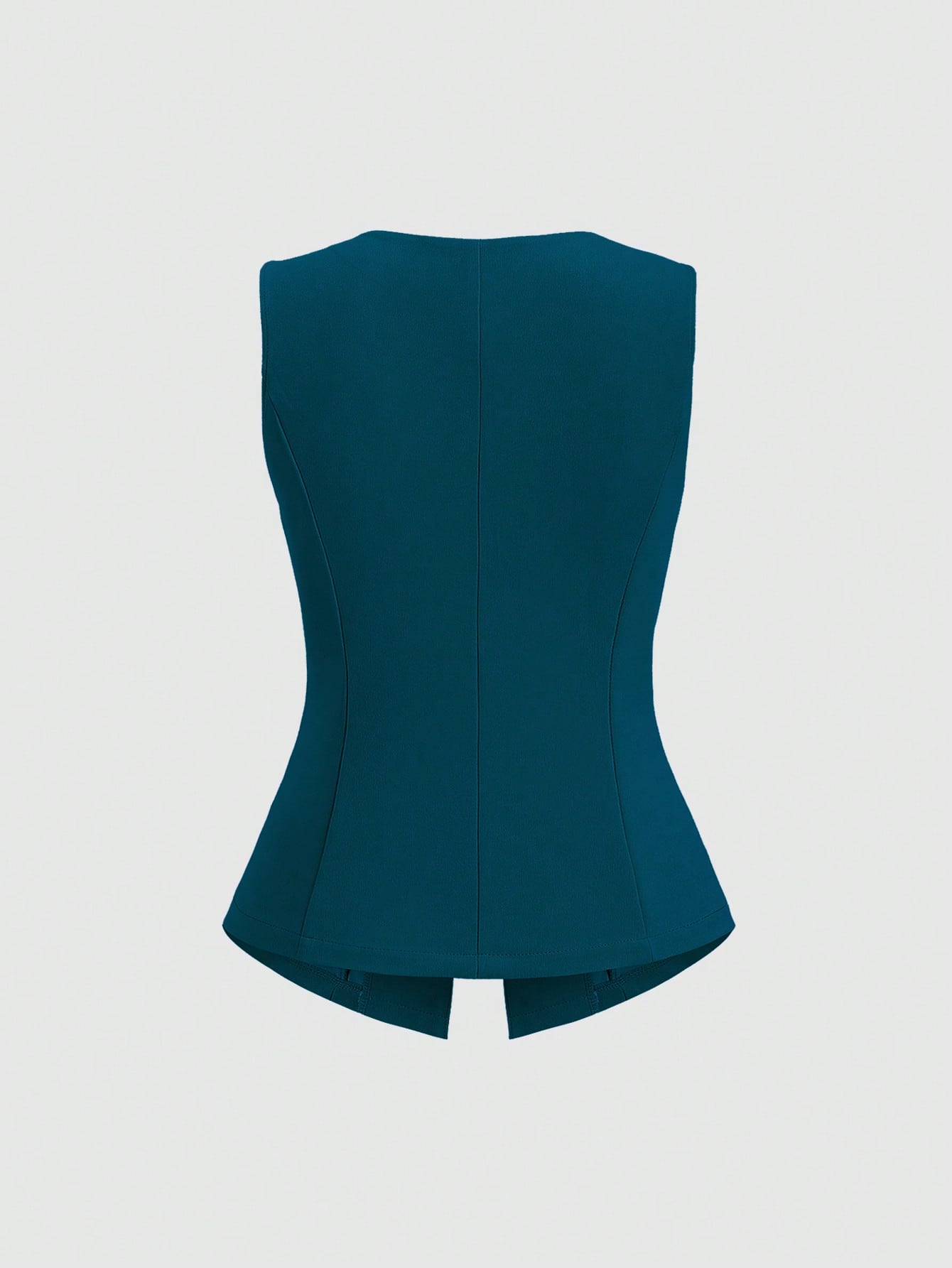 Sweetra Blazer sans manches basique de style français pour femmes avec boutons en métal, fin