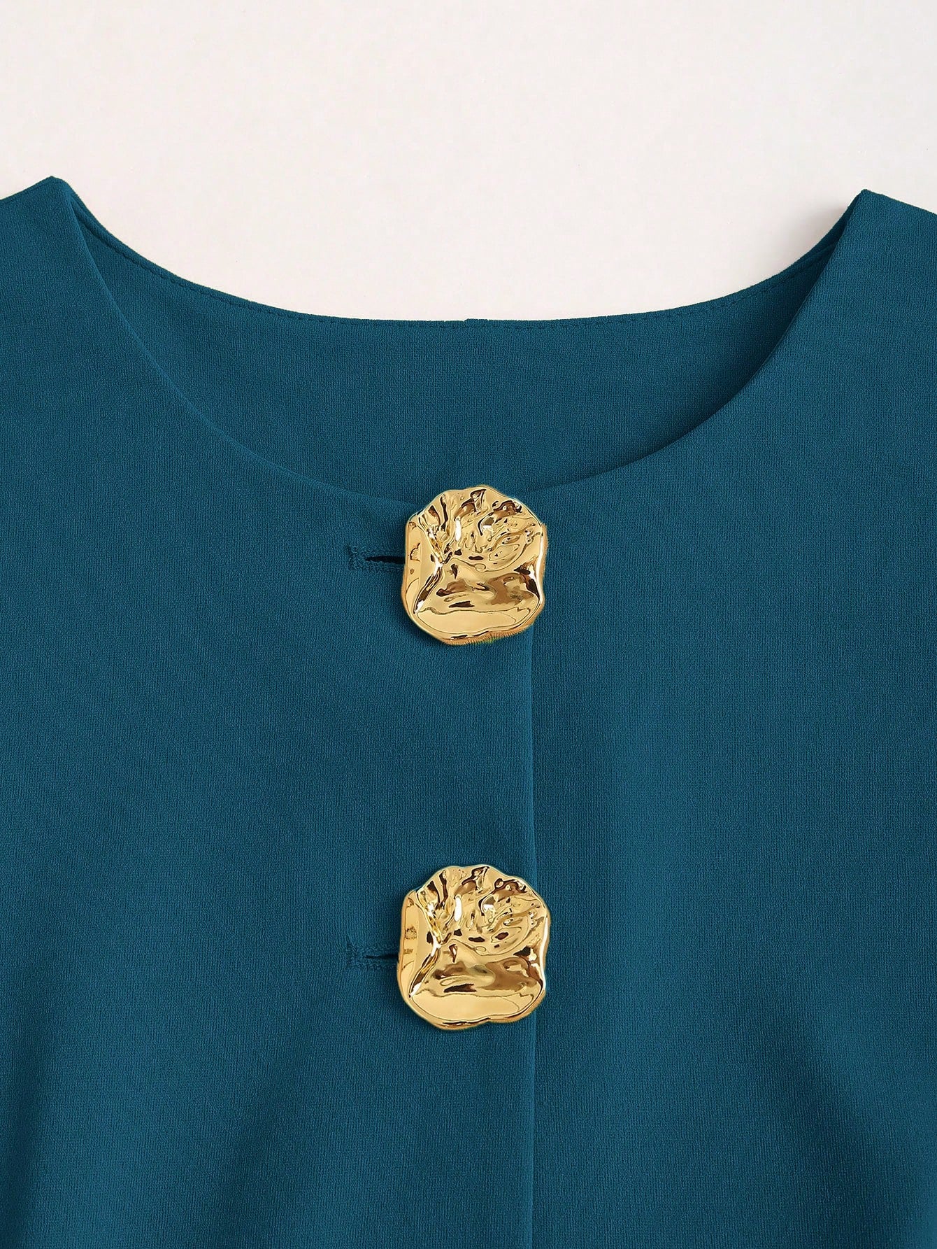 Sweetra Blazer sans manches basique de style français pour femmes avec boutons en métal, fin
