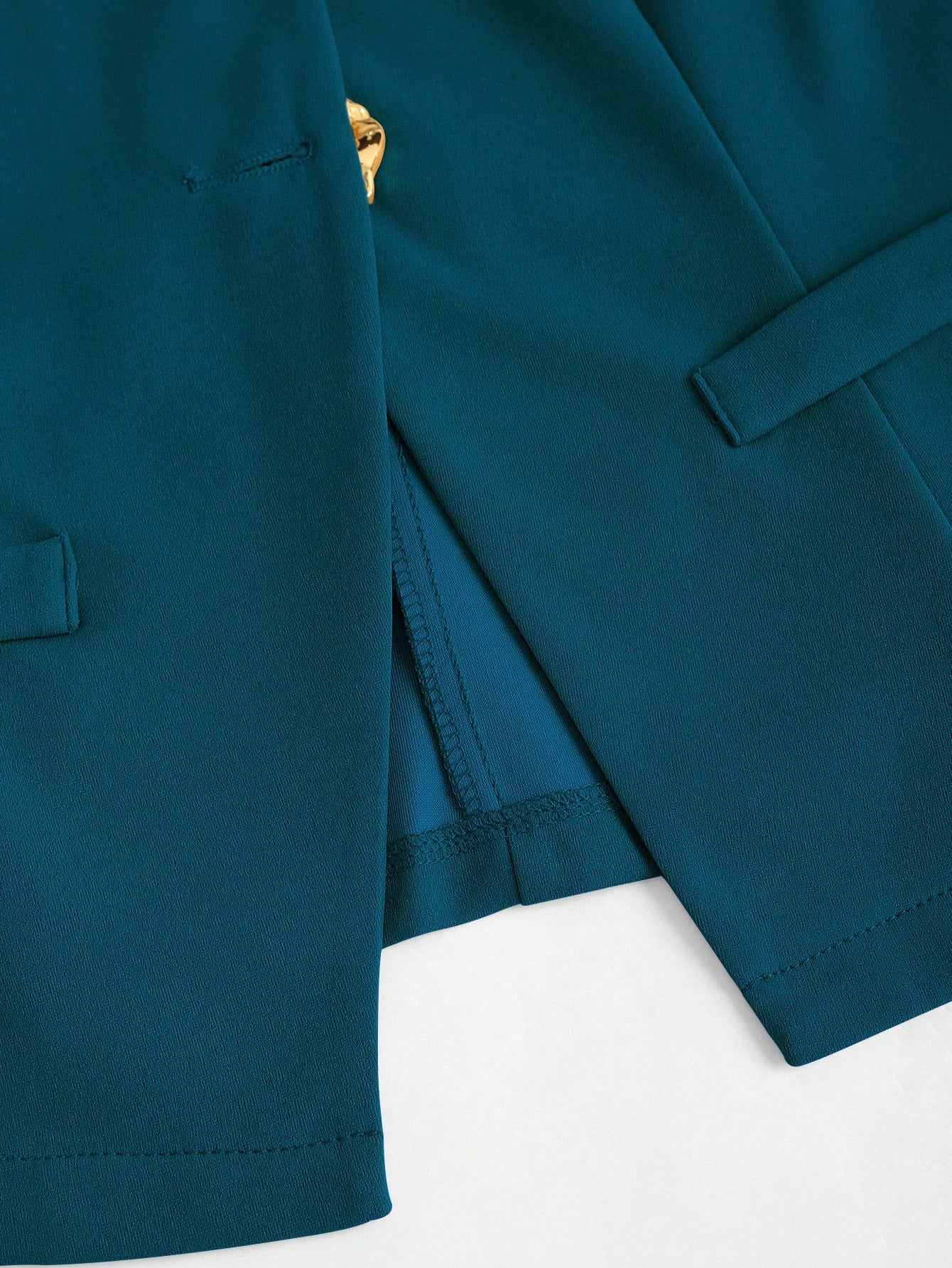 Sweetra Blazer sans manches basique de style français pour femmes avec boutons en métal, fin