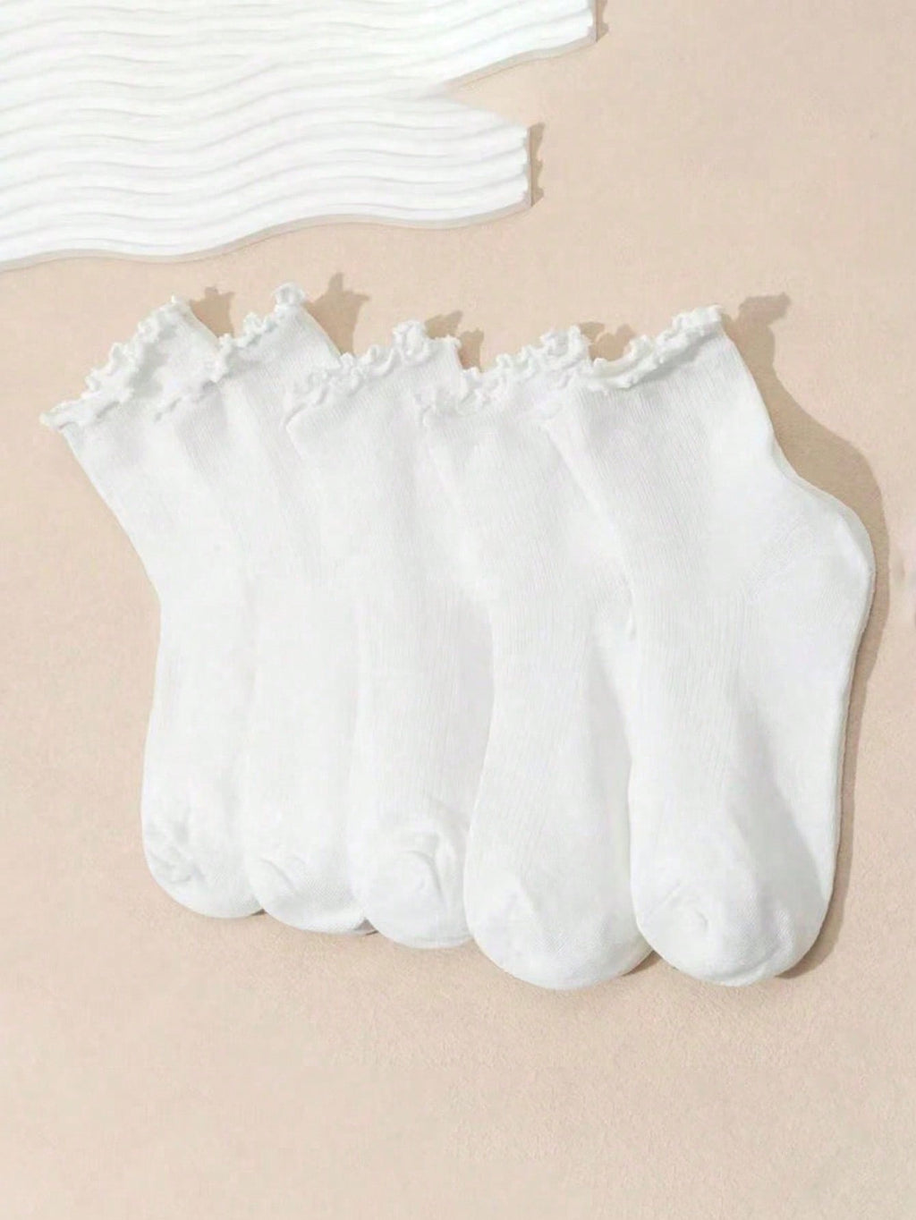 6 paires de chaussettes mi-mollet japonaises tendance, simples, au style universitaire britannique tendance, avec bordure en forme de champignon