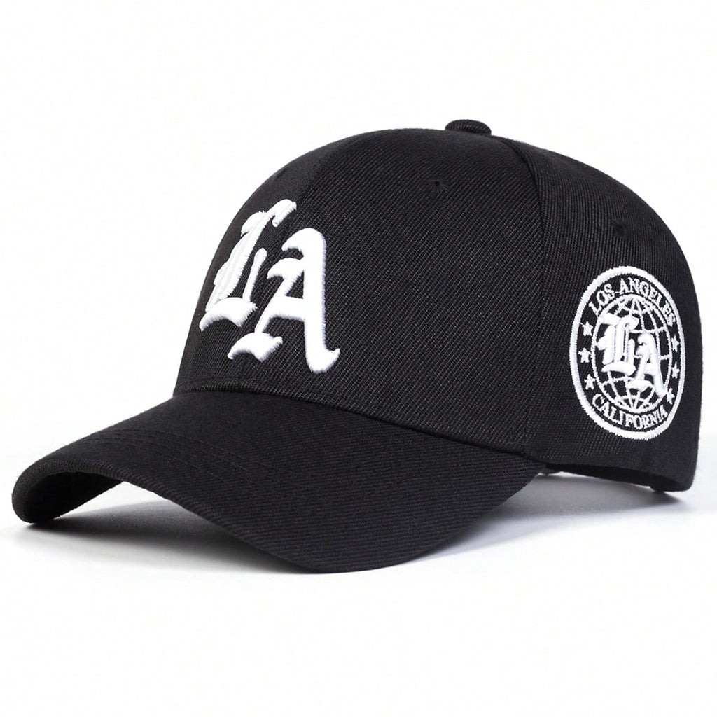 Casquette de baseball brodée style gothique LA pour homme, style streetwear, décontractée, idéale pour le printemps, l'automne, les voyages, la plage et les vacances.