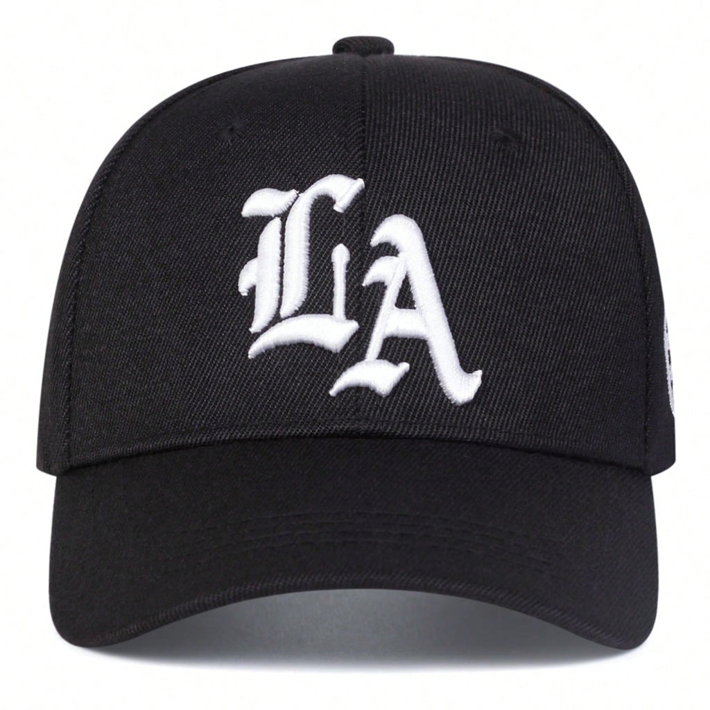 Casquette de baseball brodée style gothique LA pour homme, style streetwear, décontractée, idéale pour le printemps, l'automne, les voyages, la plage et les vacances.