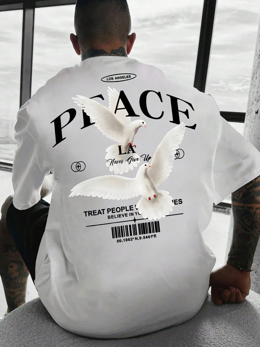 T-shirt à manches courtes pour hommes avec slogan personnalisé de pigeon