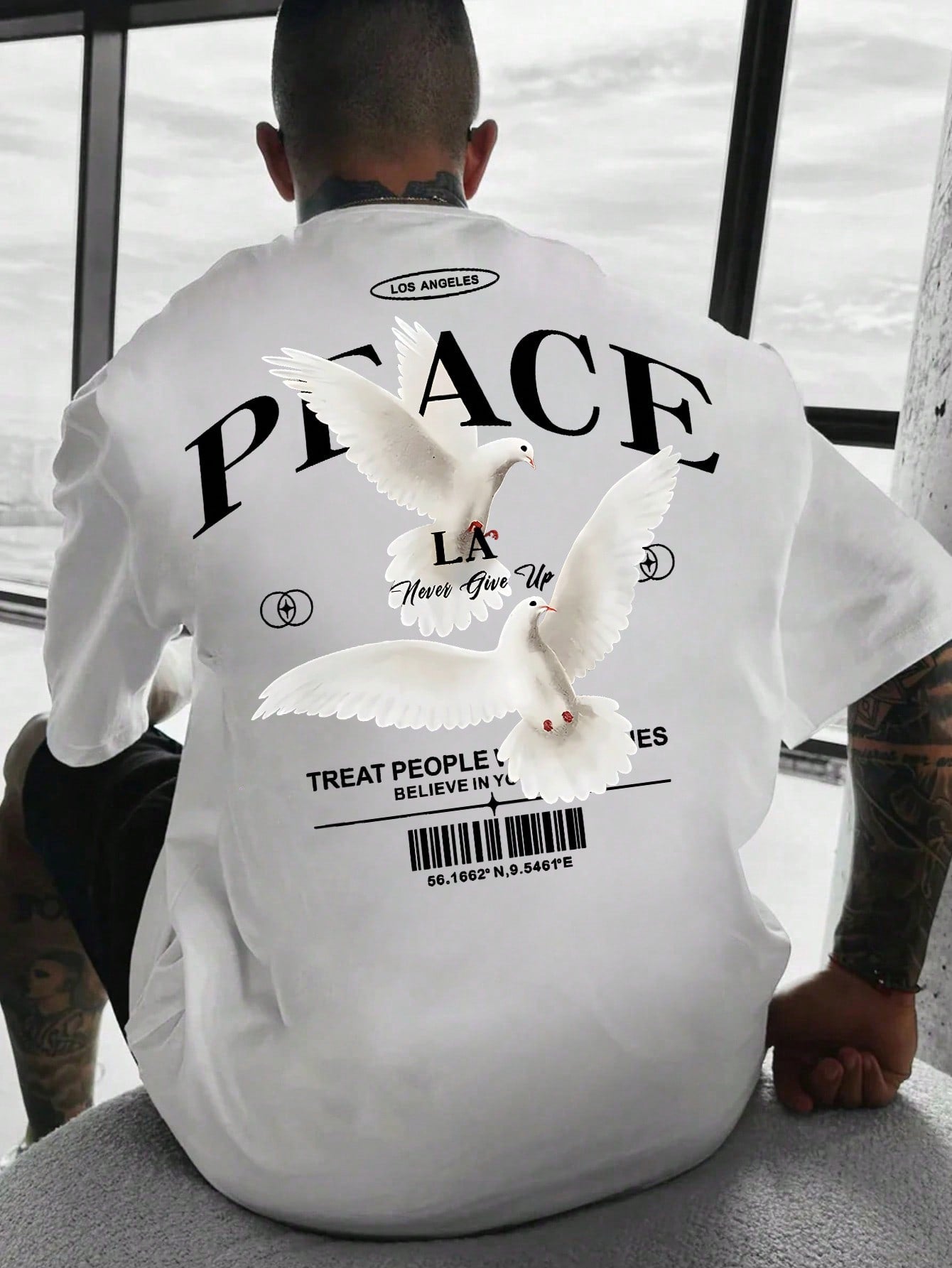T-shirt à manches courtes pour hommes avec slogan personnalisé de pigeon