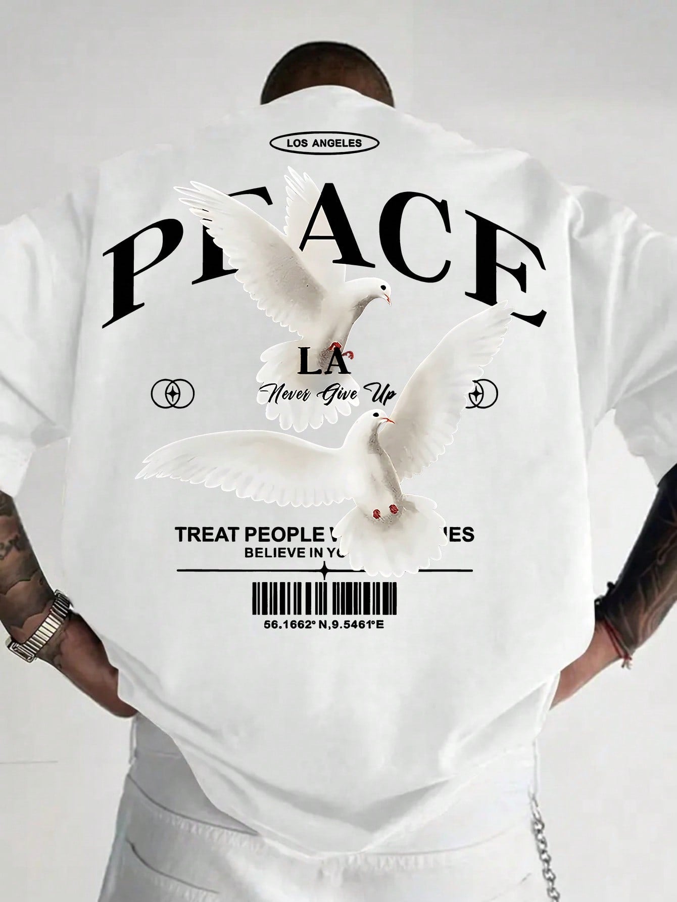 T-shirt à manches courtes pour hommes avec slogan personnalisé de pigeon