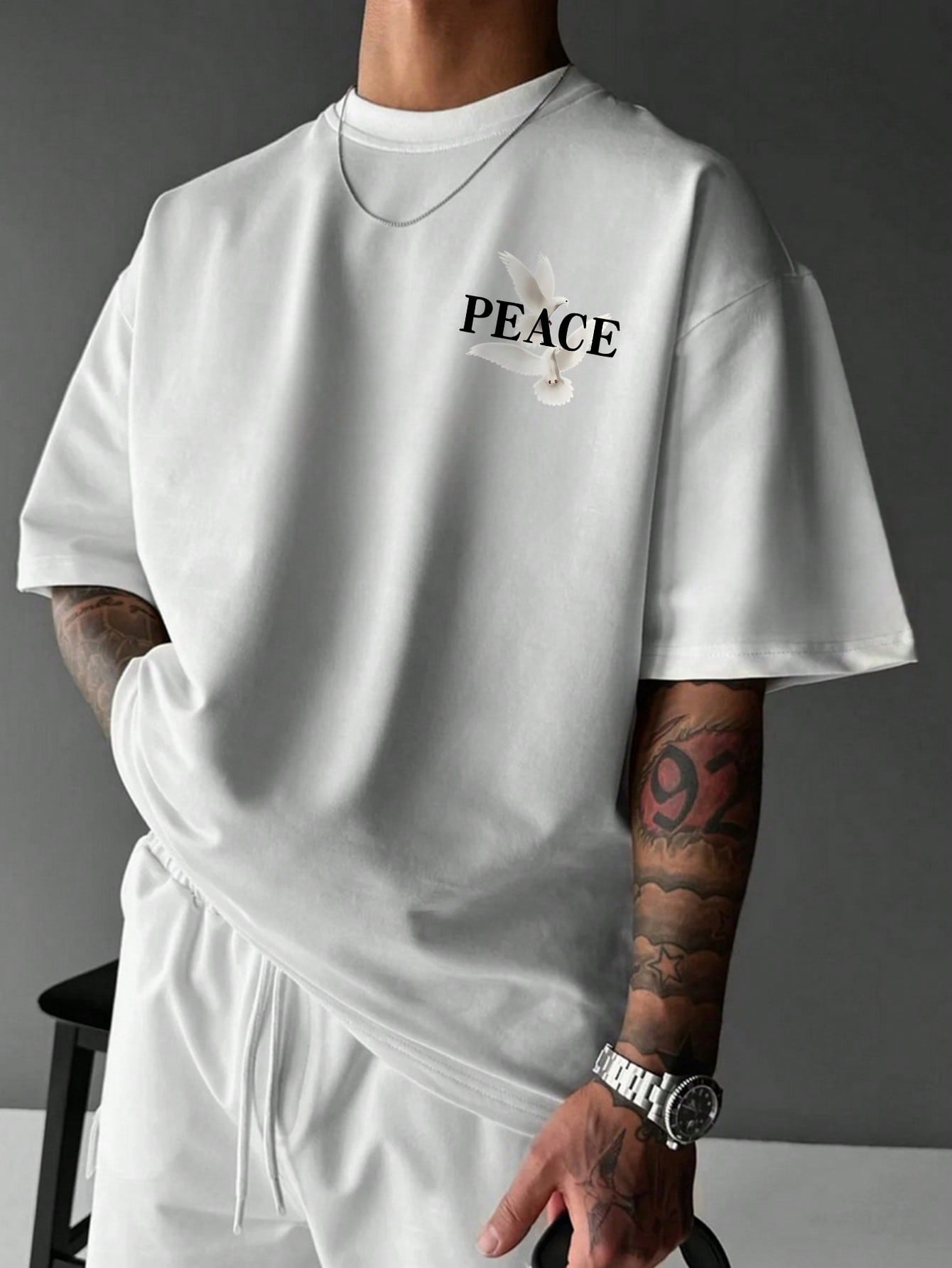 T-shirt à manches courtes pour hommes avec slogan personnalisé de pigeon