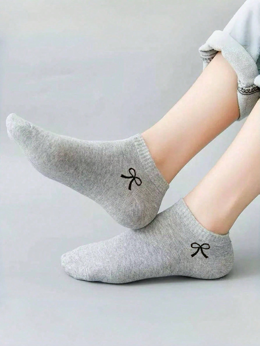 3/9/15 paires de chaussettes invisibles basses pour femmes avec nœud, design simple et mignon pour tous les jours, chaussettes confortables, douces et respirantes pour mocassins, printemps/été/automne