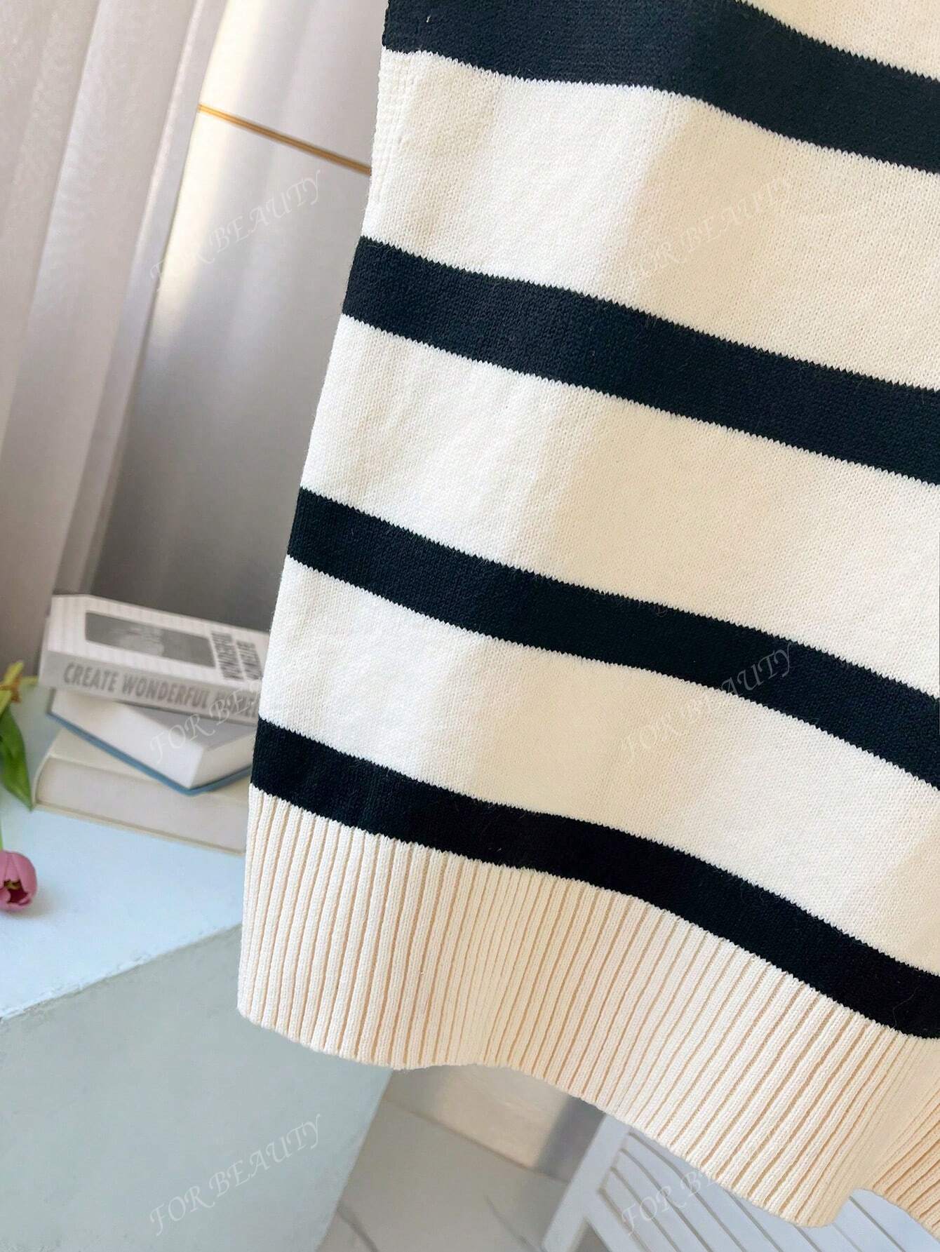 Robe d'été et de printemps de style simple, tempérament élégant pour les femmes. Robe décontractée de loisirs pour les vacances, diplôme universitaire. sweat-shirt à capuche tricoté décontracté pour la rue.